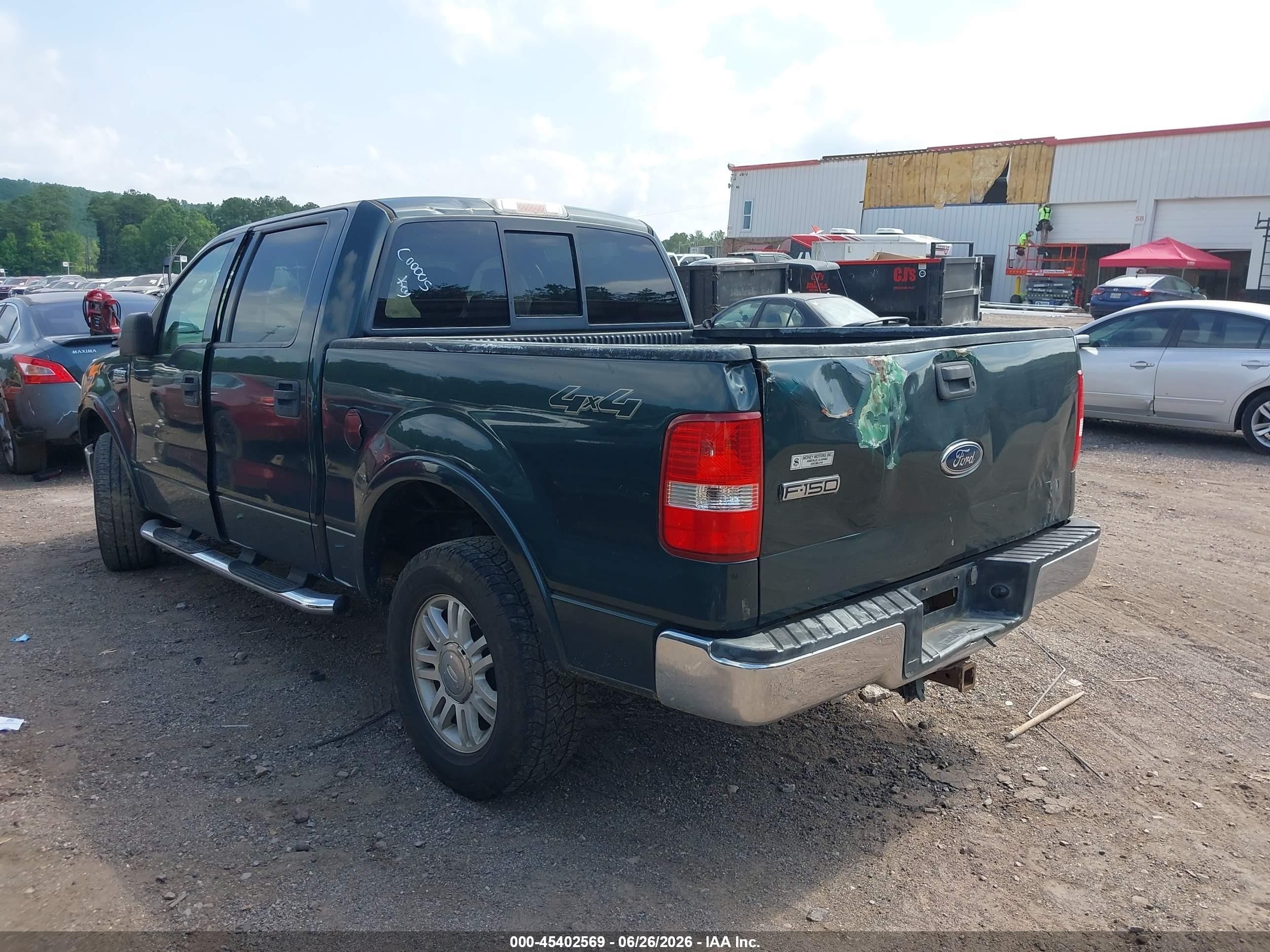 2004 Ford F-150 Fx4/lariat/xlt Green vin: 1FTPW14574KC00005
