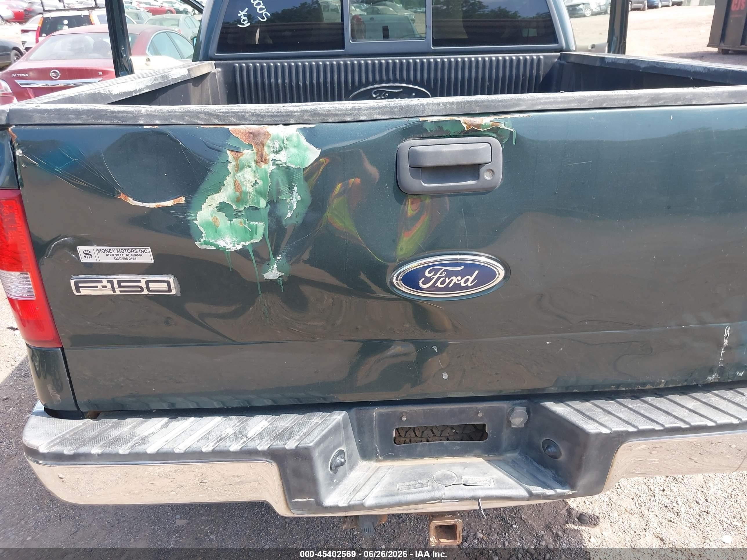 2004 Ford F-150 Fx4/lariat/xlt Green vin: 1FTPW14574KC00005