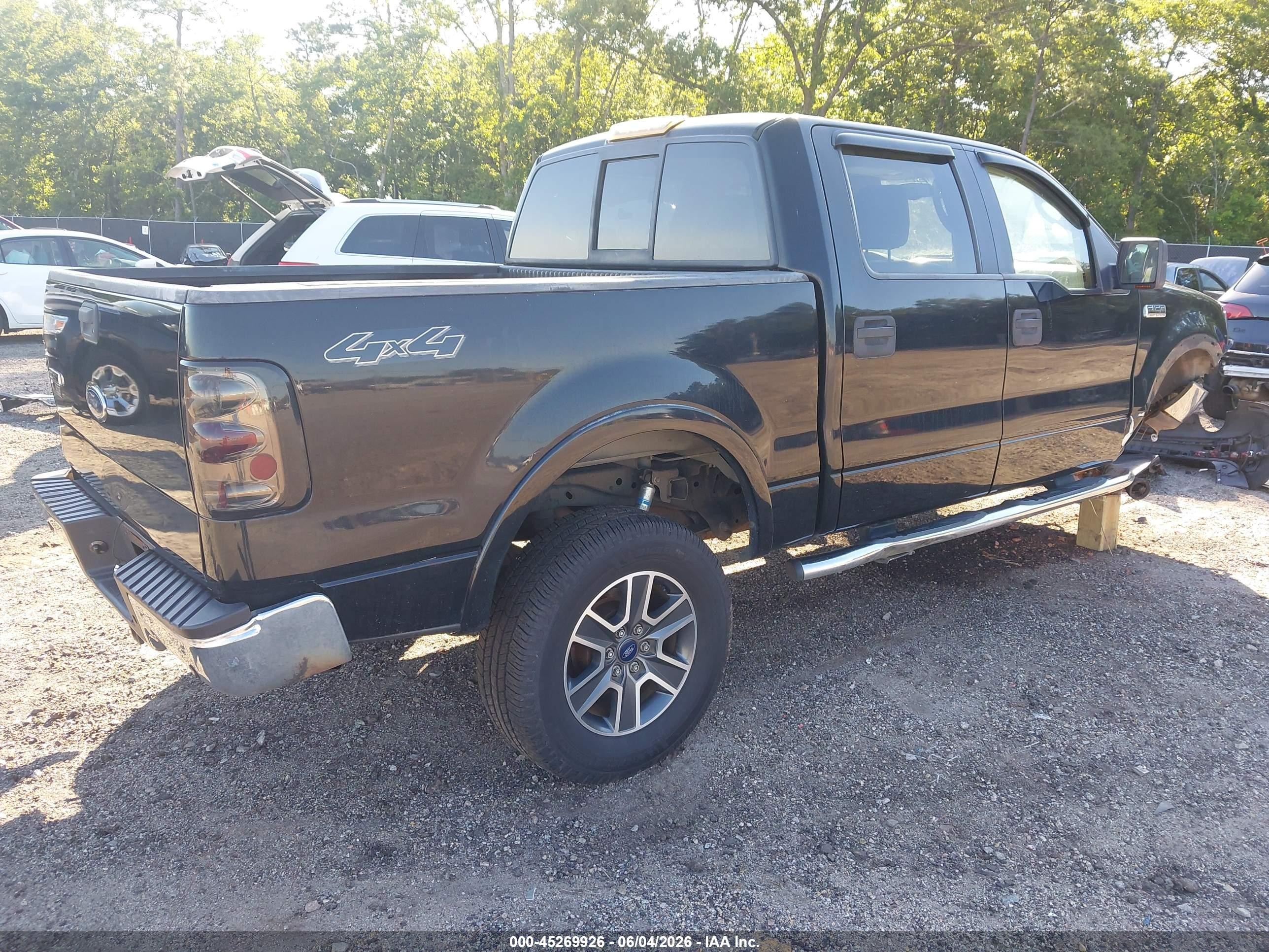2005 Ford F-150 Fx4/lariat/xlt Black vin: 1FTPW14575FA77414