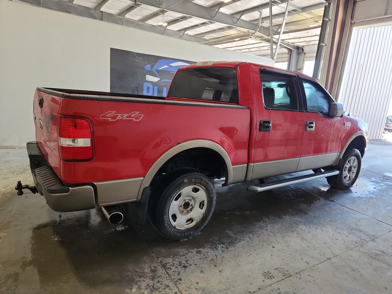 2005 Ford F150 Supercrew Red vin: 1FTPW14575FB06149 Damage: Right Bed Side, Rust, 7 To 8 Inches