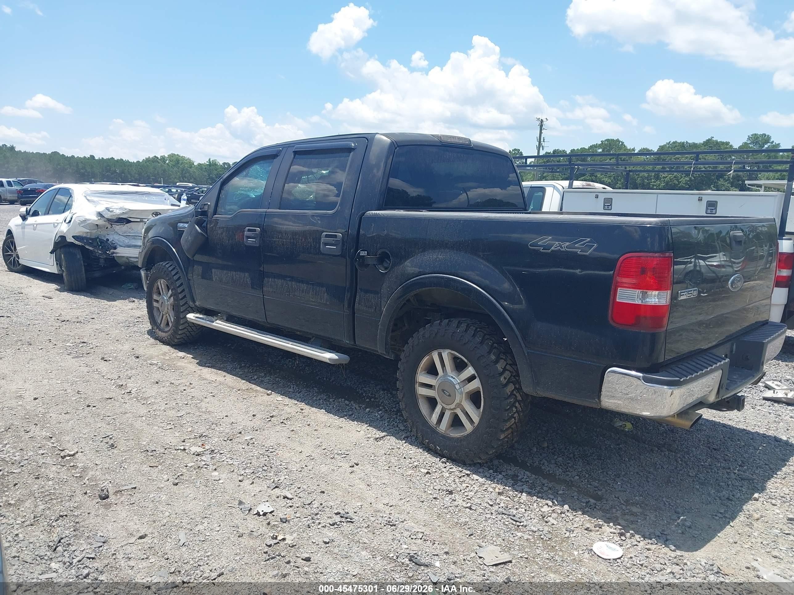 2005 Ford F-150 Fx4/lariat/xlt Black vin: 1FTPW14575KC60092