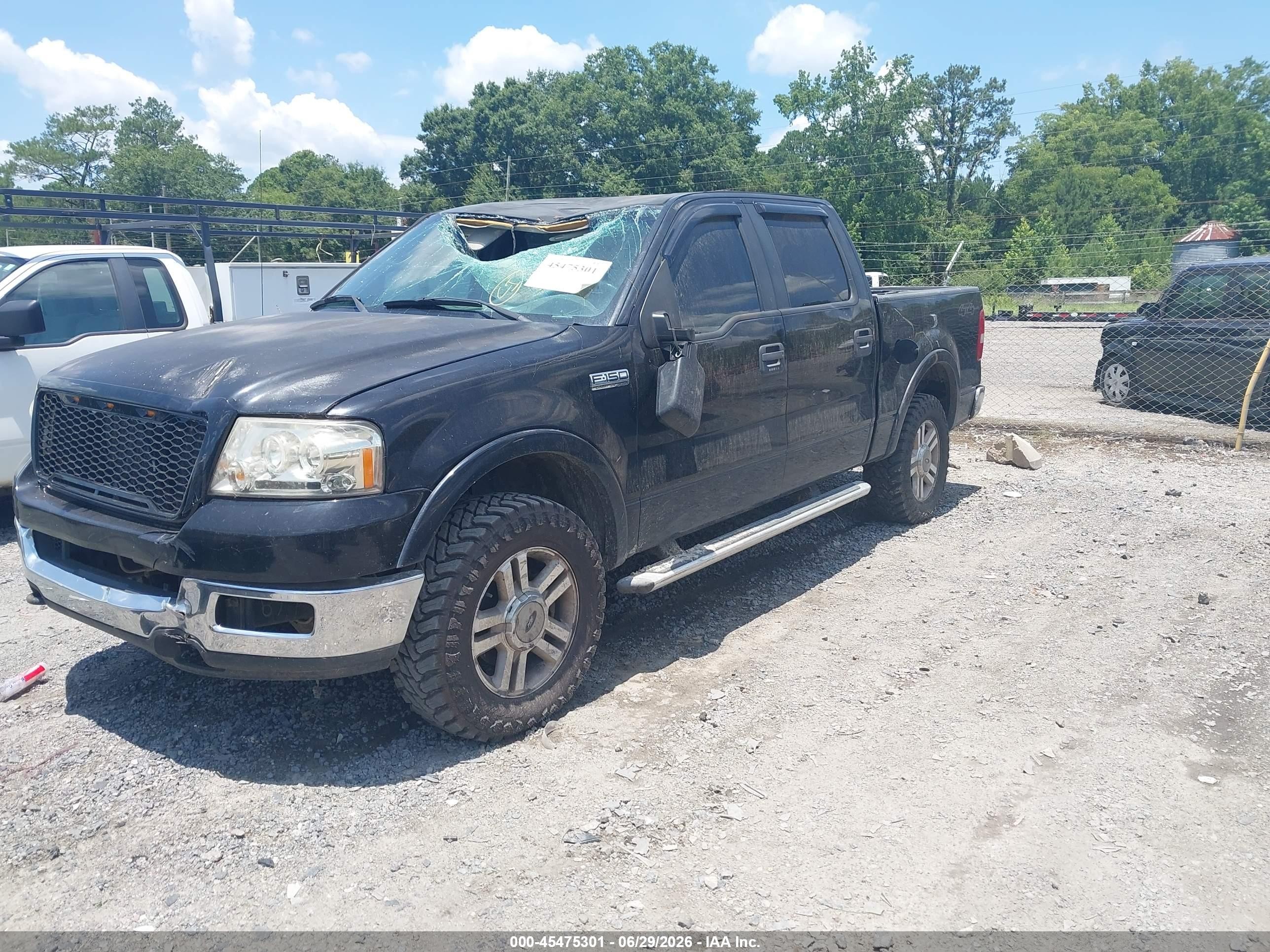 2005 Ford F-150 Fx4/lariat/xlt Black vin: 1FTPW14575KC60092