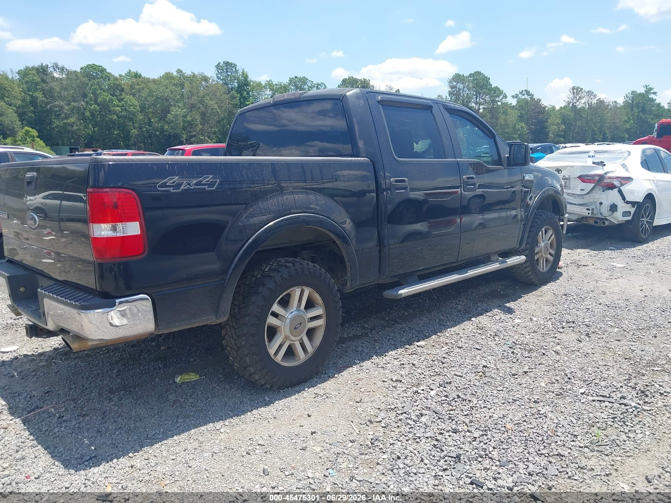 2005 Ford F-150 Fx4/lariat/xlt Black vin: 1FTPW14575KC60092