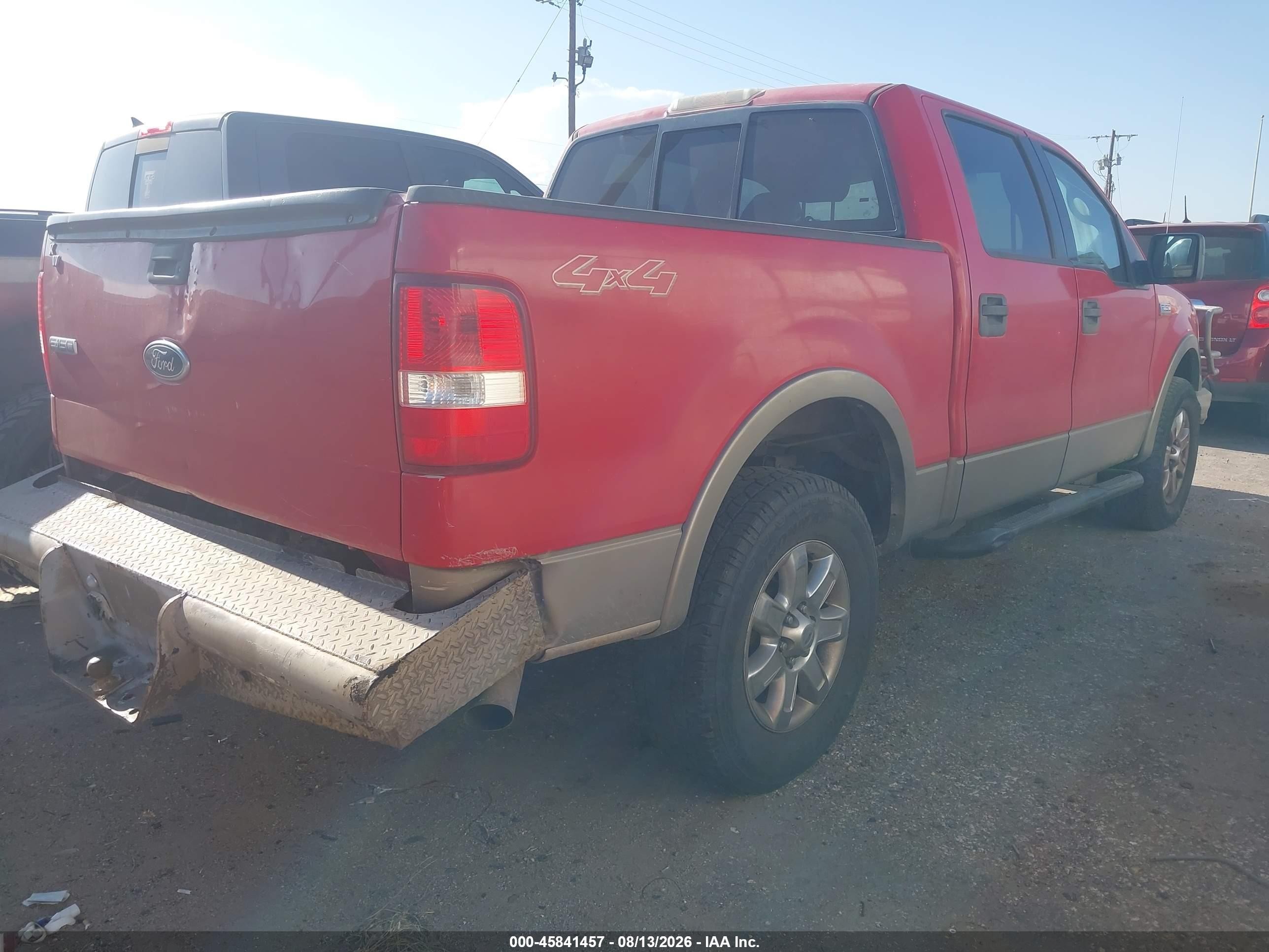 2005 Ford F-150 Fx4/lariat/xlt Red vin: 1FTPW14575KD80393
