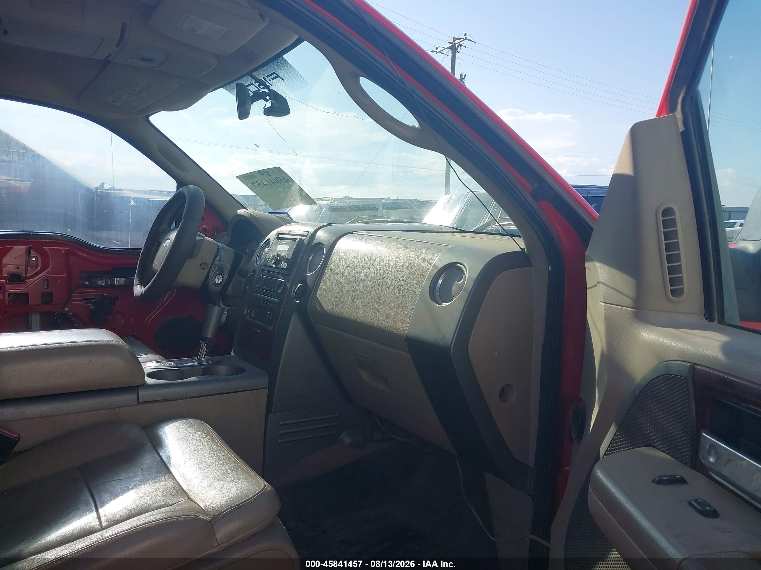 2005 Ford F-150 Fx4/lariat/xlt Red vin: 1FTPW14575KD80393