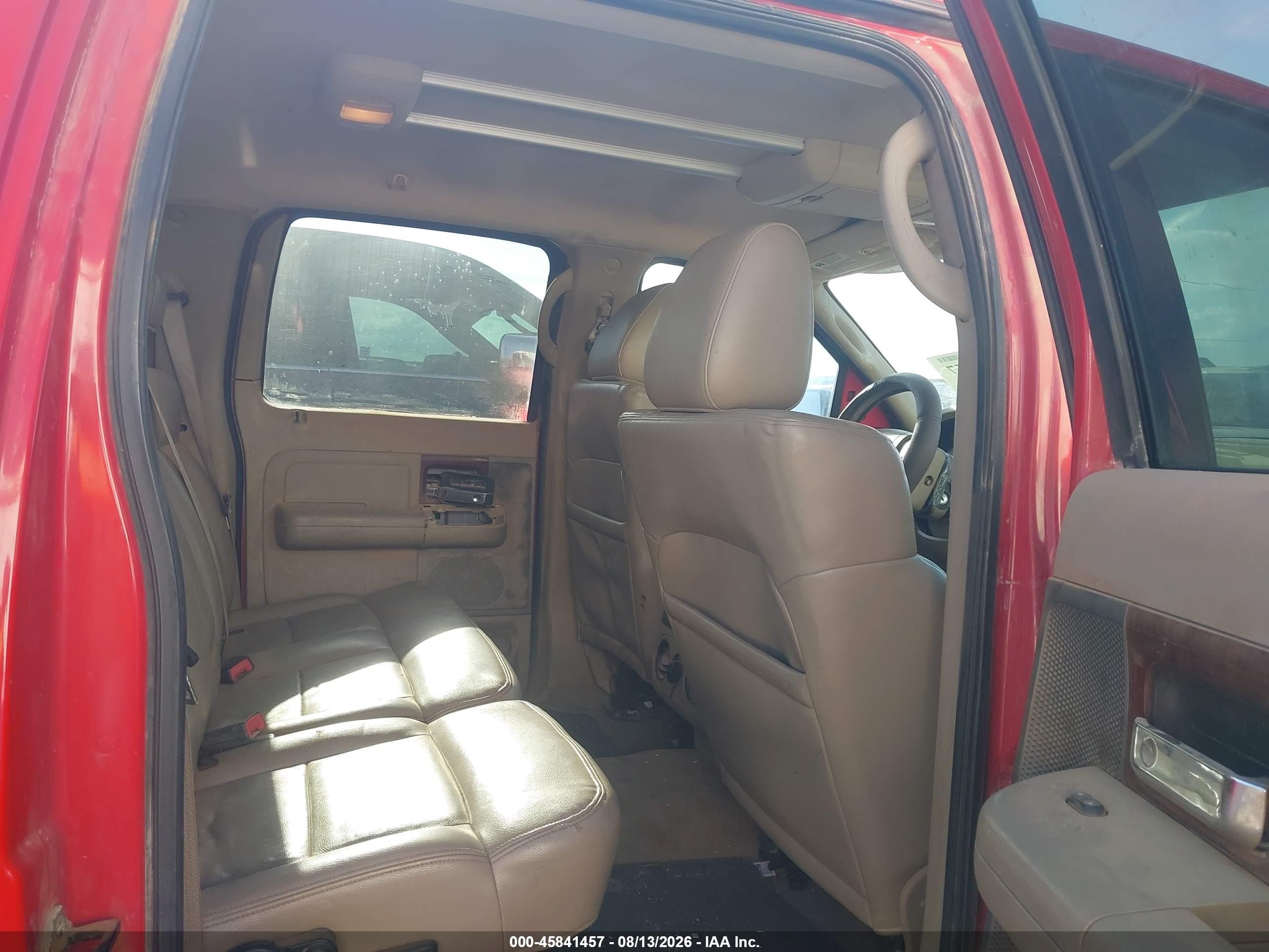 2005 Ford F-150 Fx4/lariat/xlt Red vin: 1FTPW14575KD80393