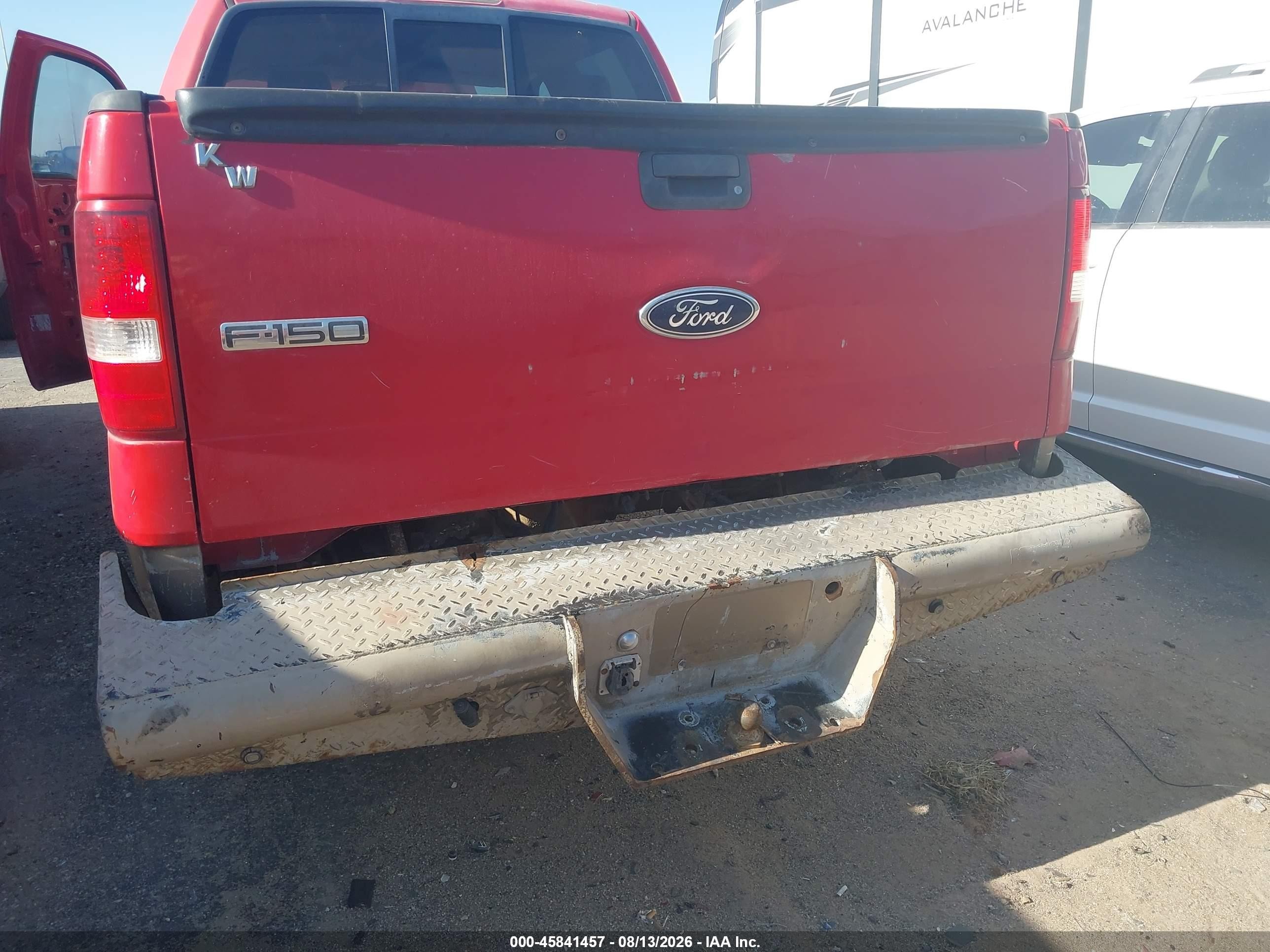 2005 Ford F-150 Fx4/lariat/xlt Red vin: 1FTPW14575KD80393