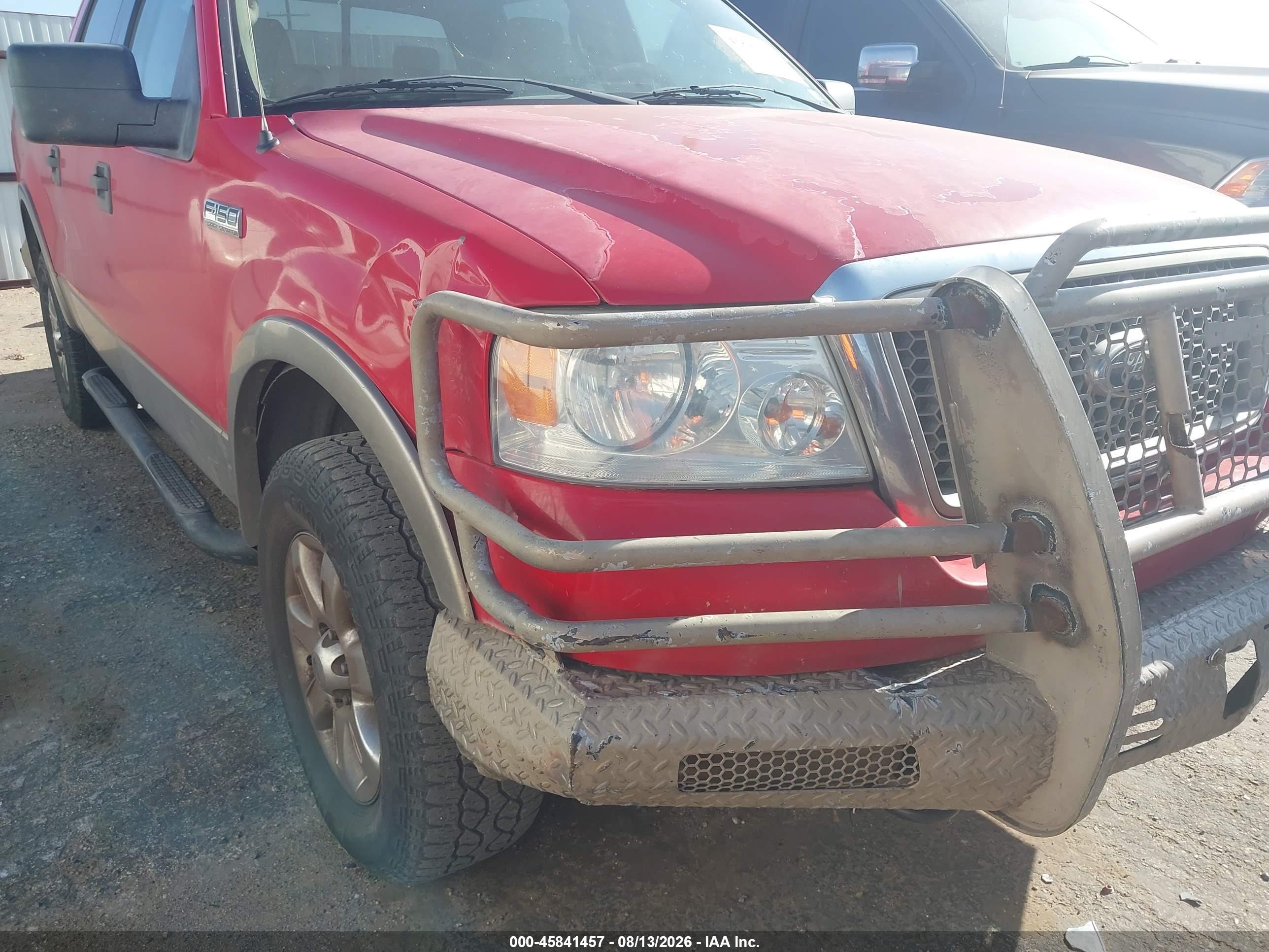 2005 Ford F-150 Fx4/lariat/xlt Red vin: 1FTPW14575KD80393