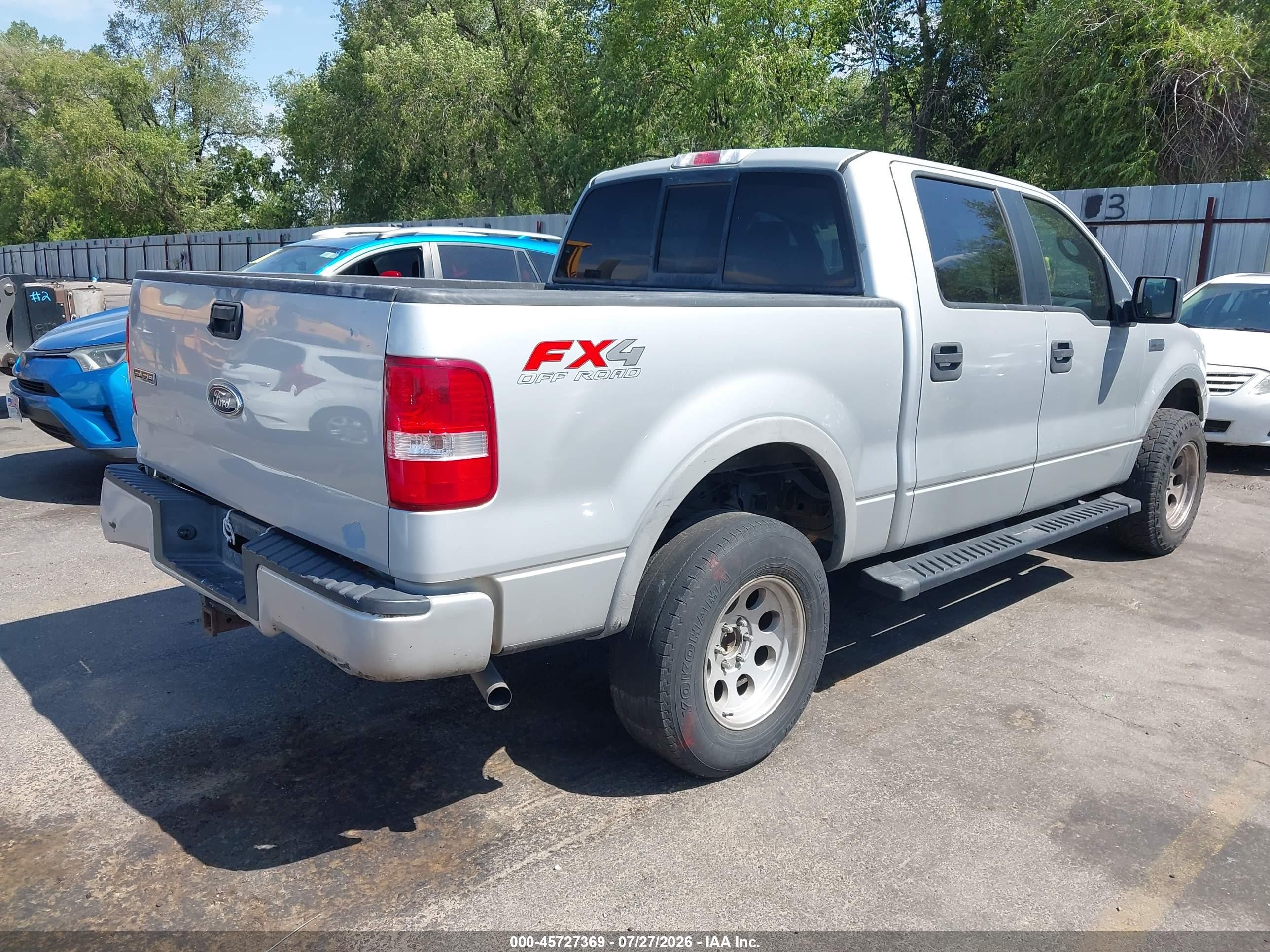 2005 Ford F-150 Fx4/lariat/xlt Silver vin: 1FTPW14575KE78243