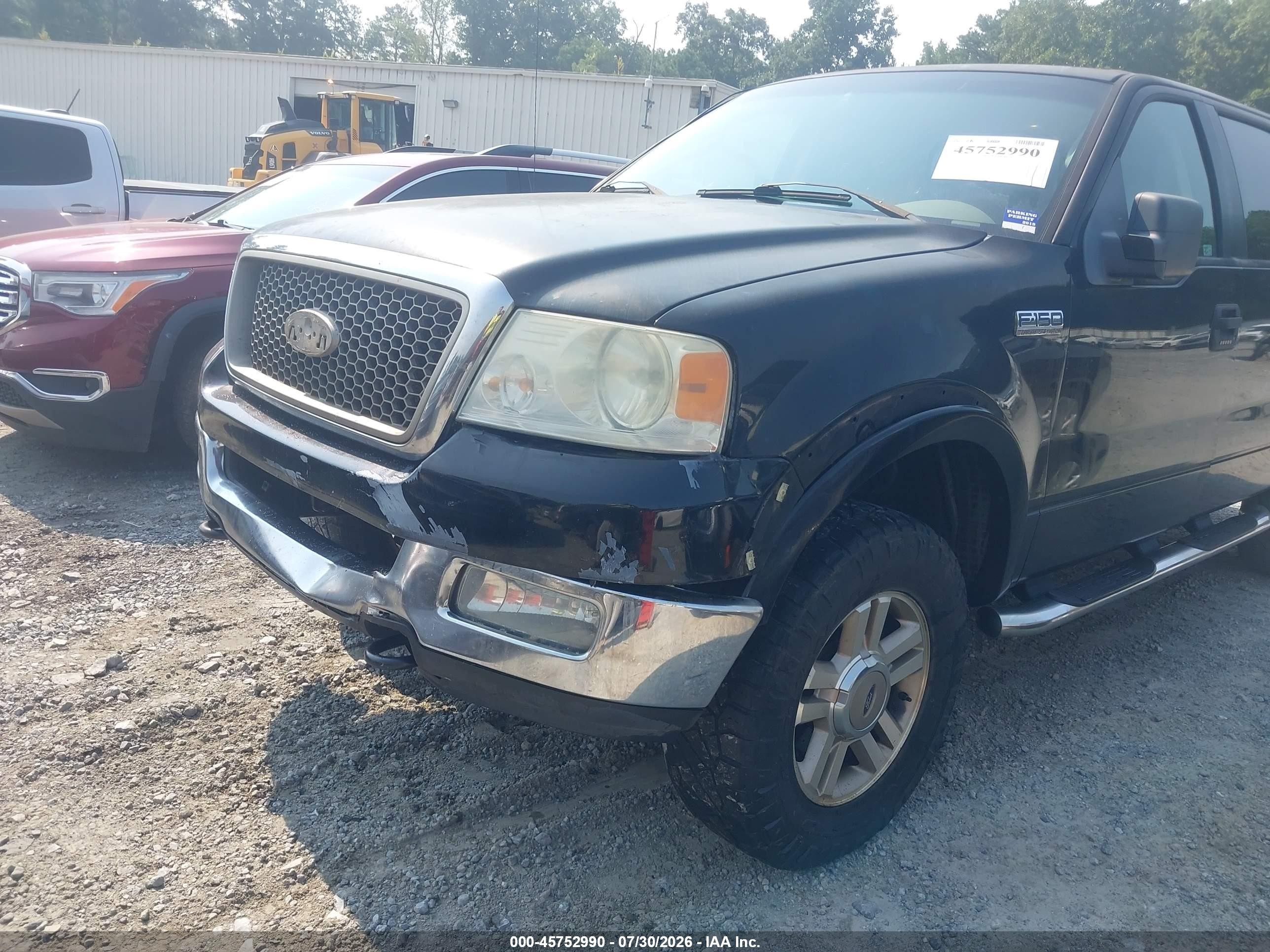 2005 Ford F-150 Fx4/lariat/xlt Black vin: 1FTPW14575KF04453