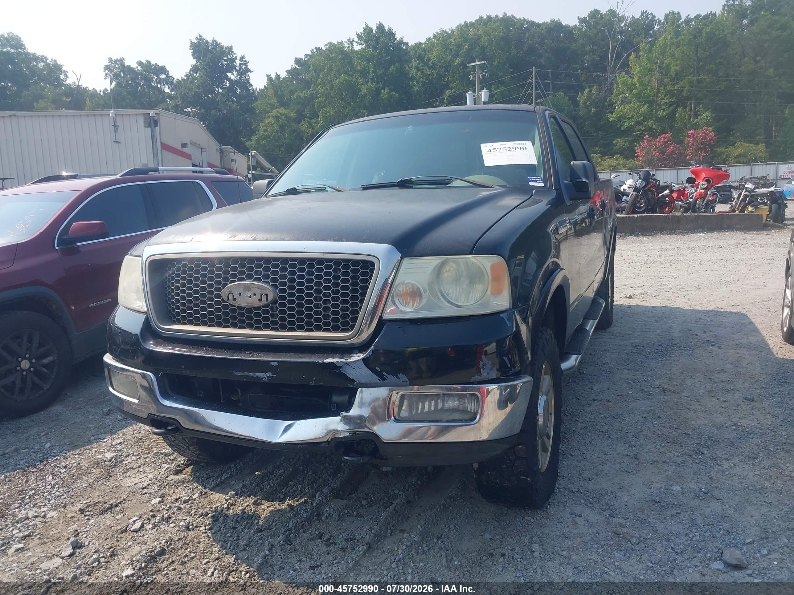 2005 Ford F-150 Fx4/lariat/xlt Black vin: 1FTPW14575KF04453