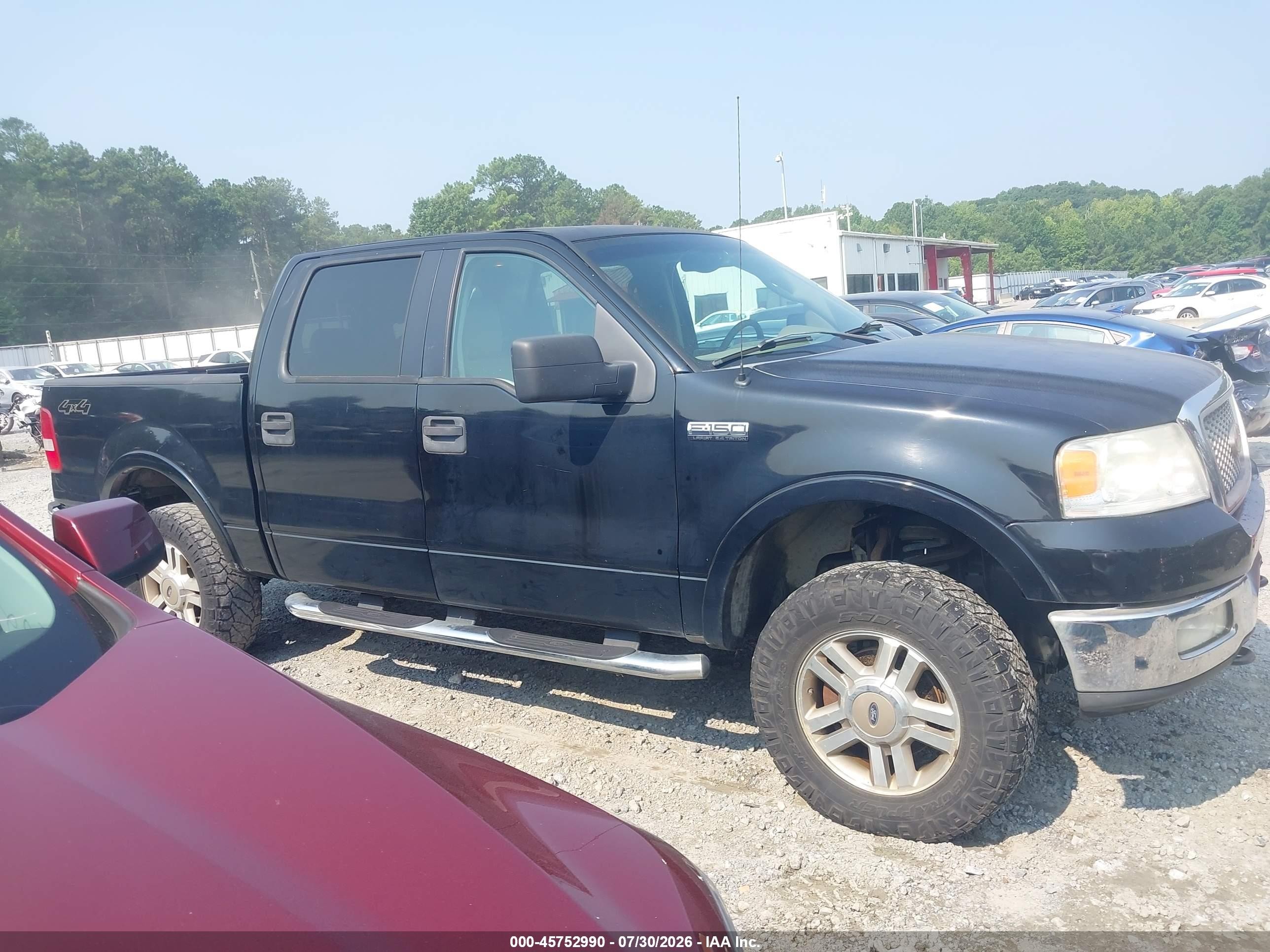 2005 Ford F-150 Fx4/lariat/xlt Black vin: 1FTPW14575KF04453