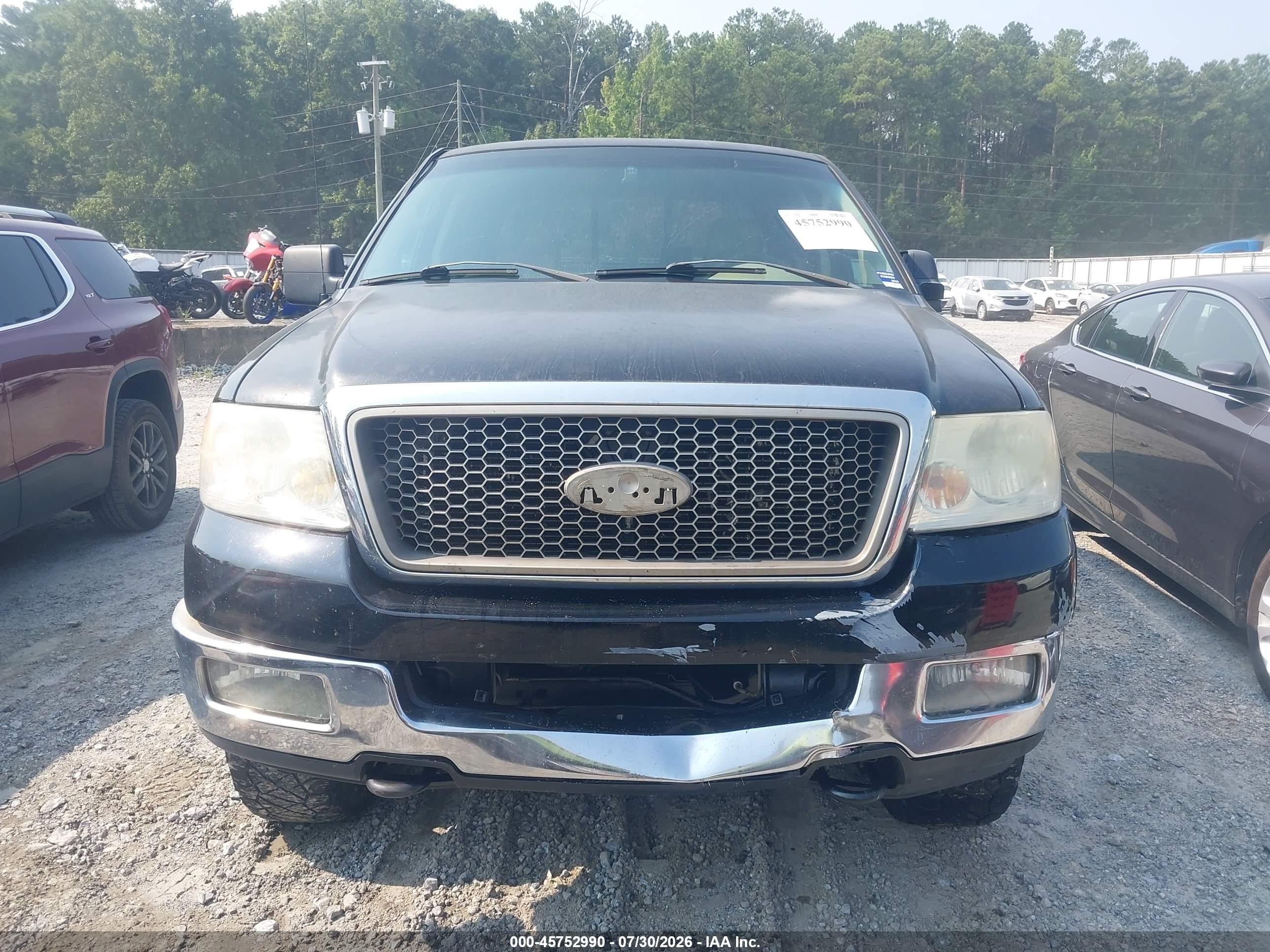 2005 Ford F-150 Fx4/lariat/xlt Black vin: 1FTPW14575KF04453
