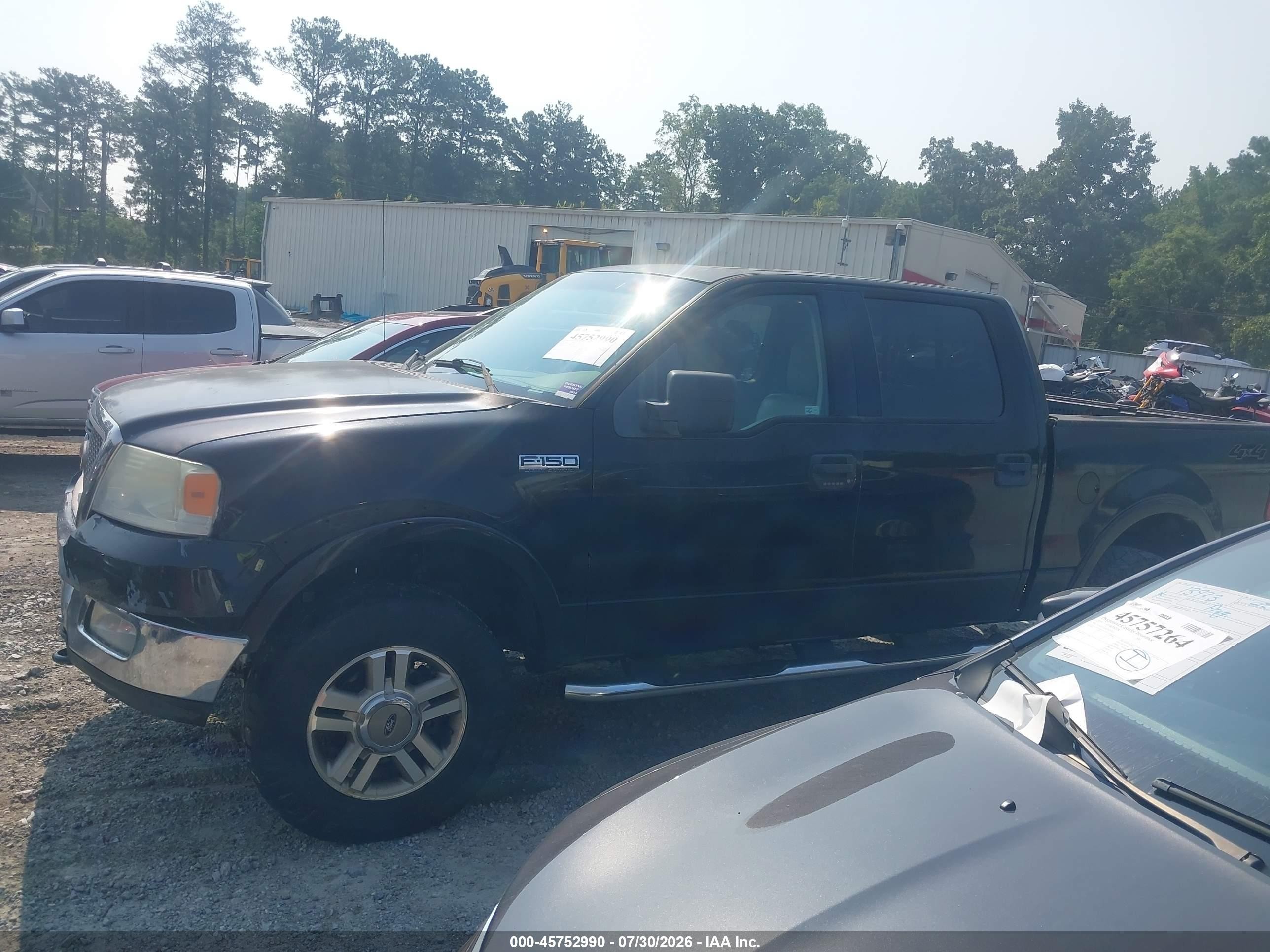 2005 Ford F-150 Fx4/lariat/xlt Black vin: 1FTPW14575KF04453