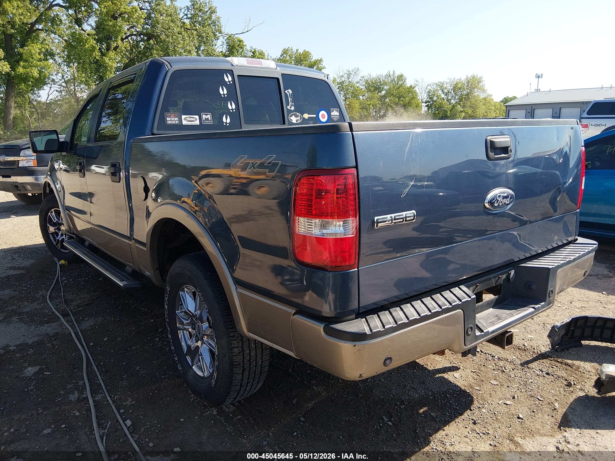 2006 Ford F-150 Fx4/lariat/xlt Blue vin: 1FTPW14576KA88244