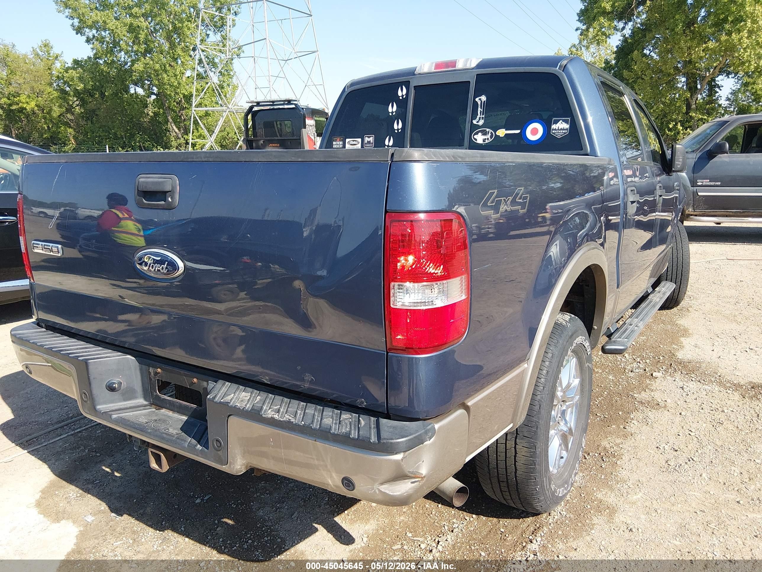 2006 Ford F-150 Fx4/lariat/xlt Blue vin: 1FTPW14576KA88244