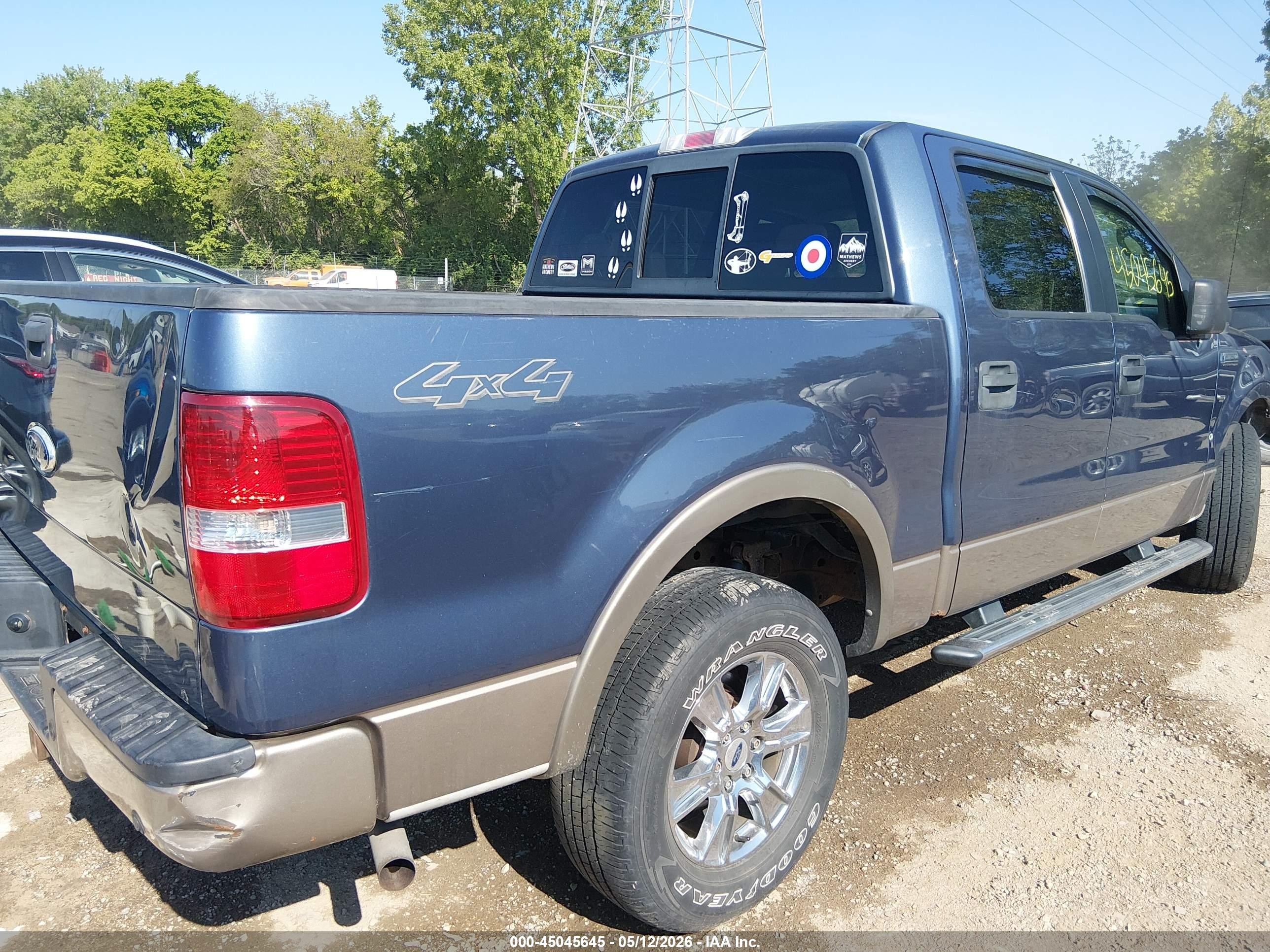 2006 Ford F-150 Fx4/lariat/xlt Blue vin: 1FTPW14576KA88244