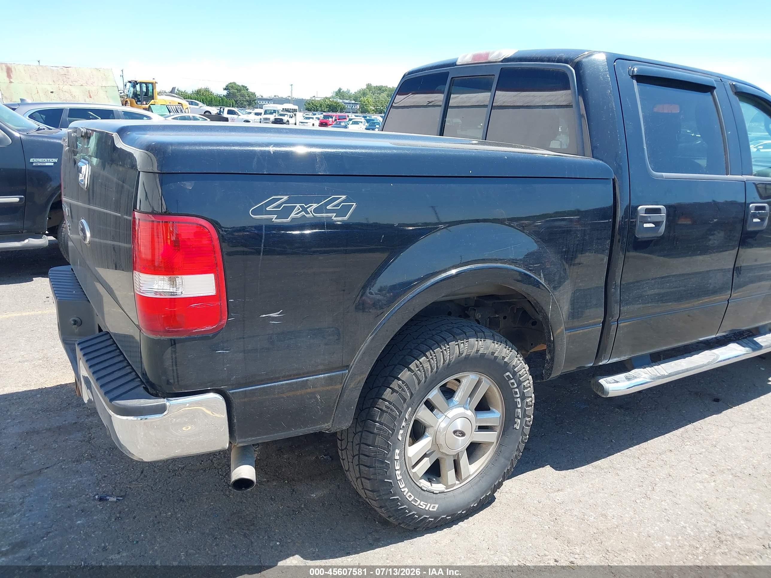 2006 Ford F-150 Fx4/lariat/xlt Black vin: 1FTPW14576KA88311