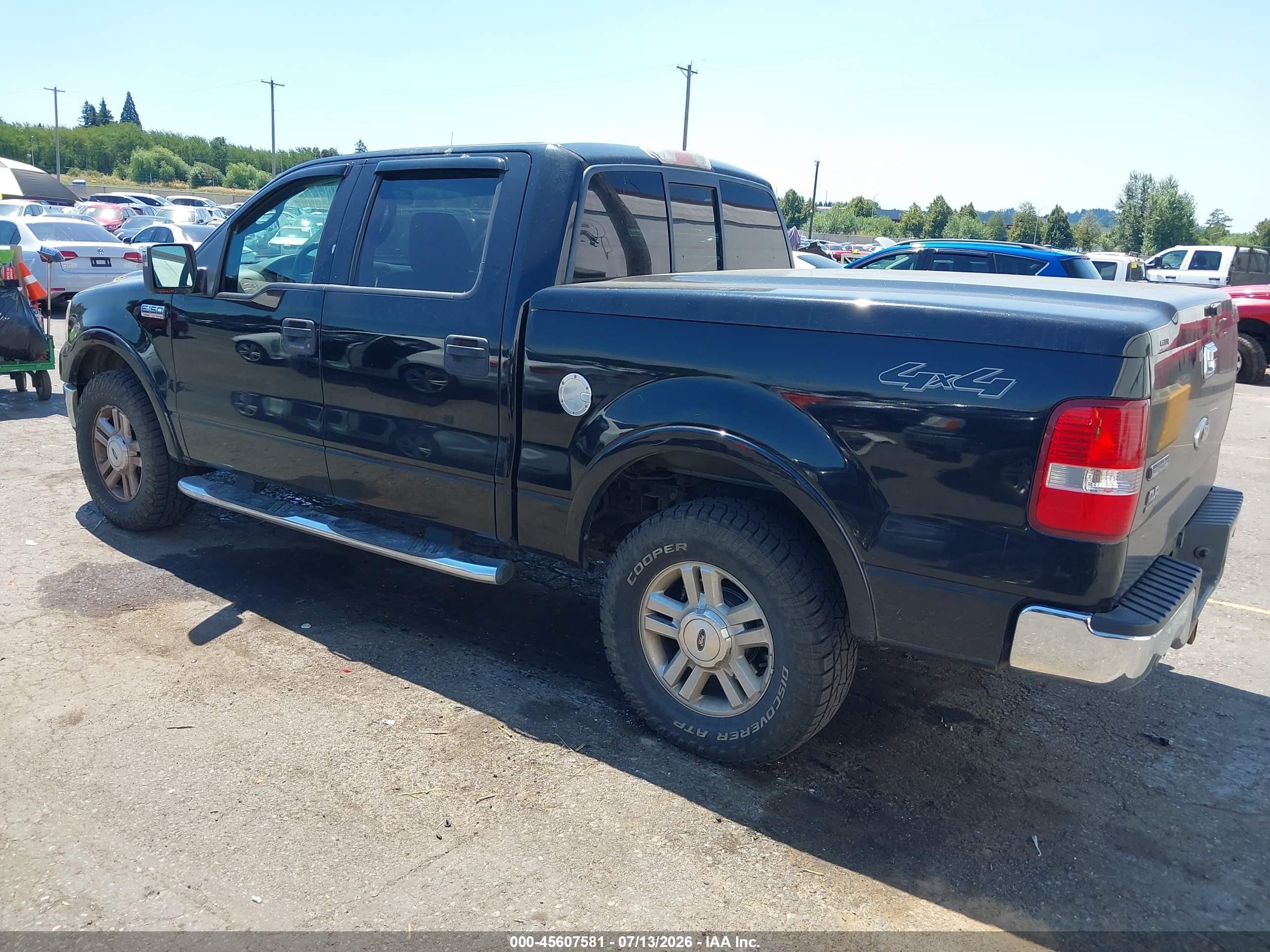 2006 Ford F-150 Fx4/lariat/xlt Black vin: 1FTPW14576KA88311