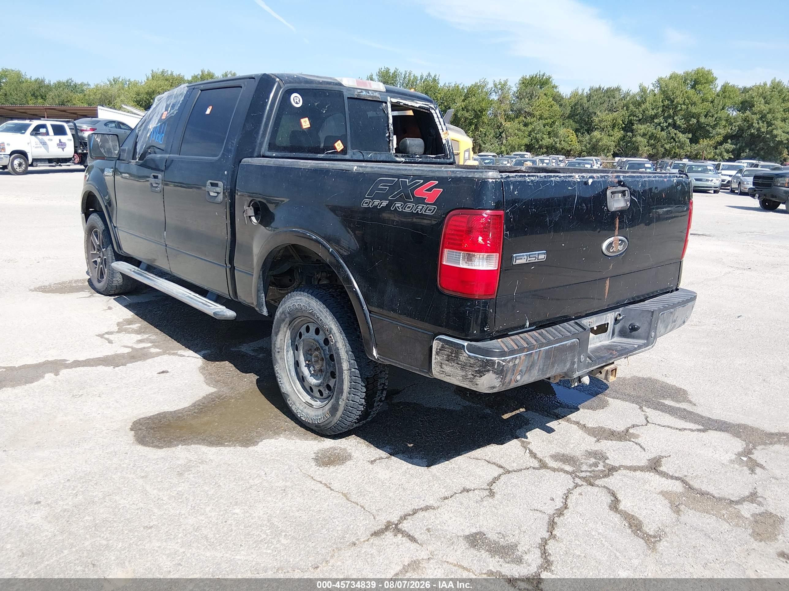 2006 Ford F-150 Fx4/lariat/xlt Black vin: 1FTPW14576KB43419