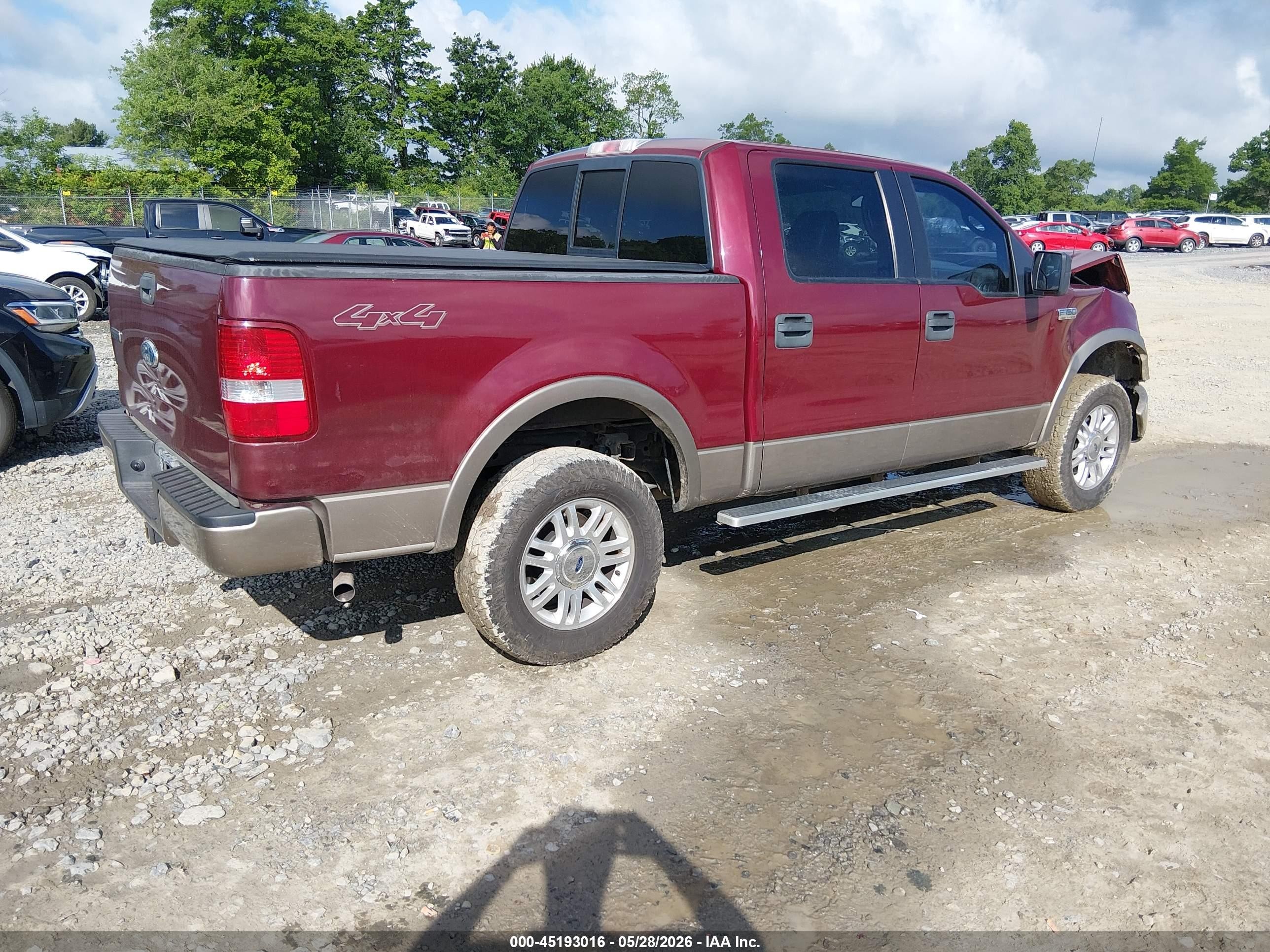2006 Ford F-150 Fx4/lariat/xlt Maroon vin: 1FTPW14576KC68257