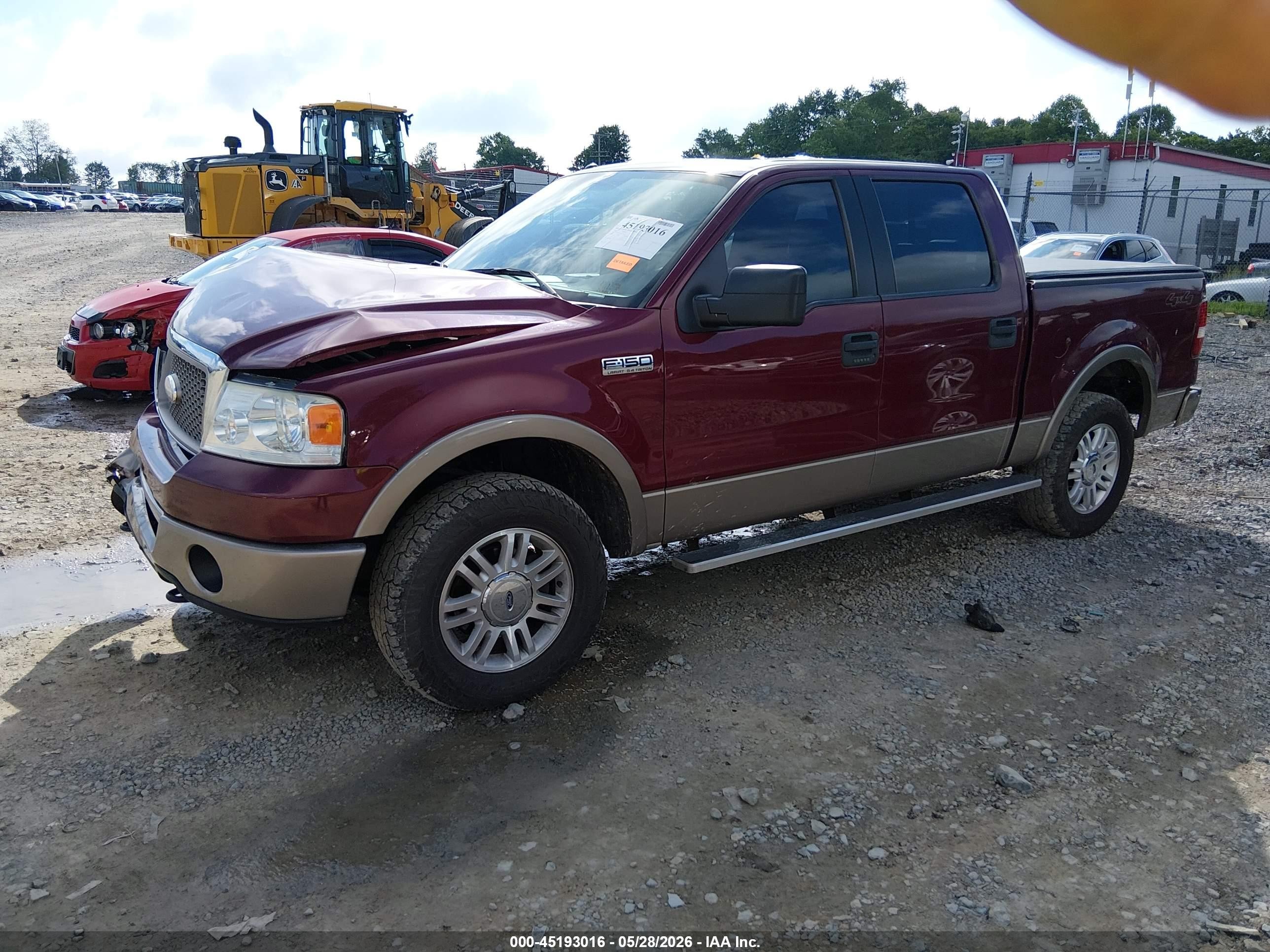 2006 Ford F-150 Fx4/lariat/xlt Maroon vin: 1FTPW14576KC68257