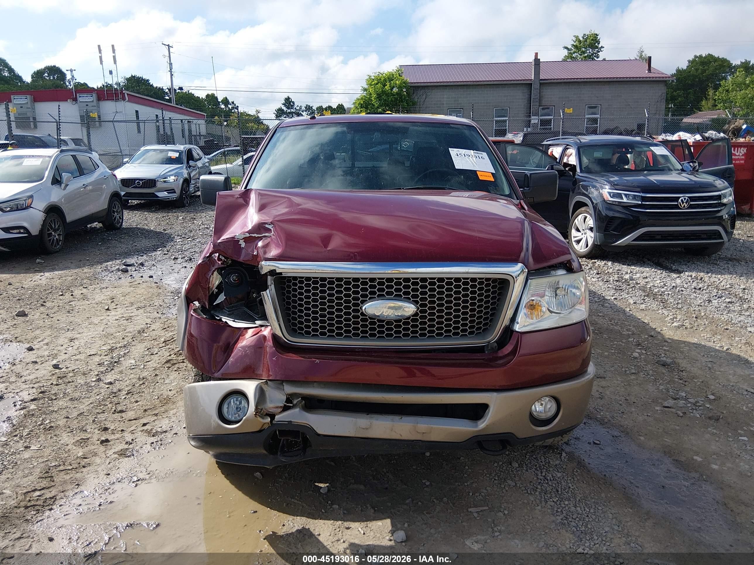 2006 Ford F-150 Fx4/lariat/xlt Maroon vin: 1FTPW14576KC68257