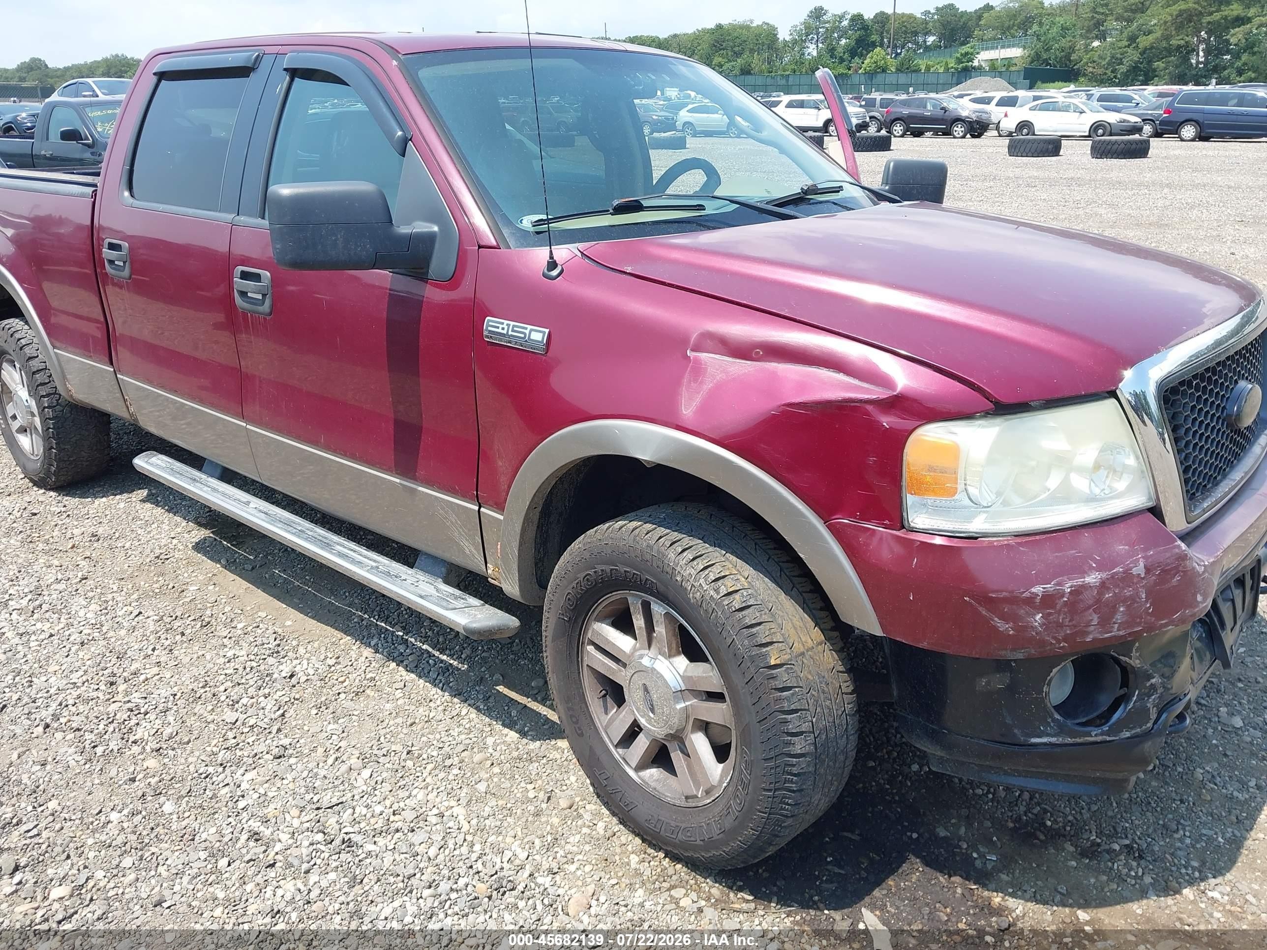2006 Ford F-150 Fx4/lariat/xlt Red vin: 1FTPW14576KC83860