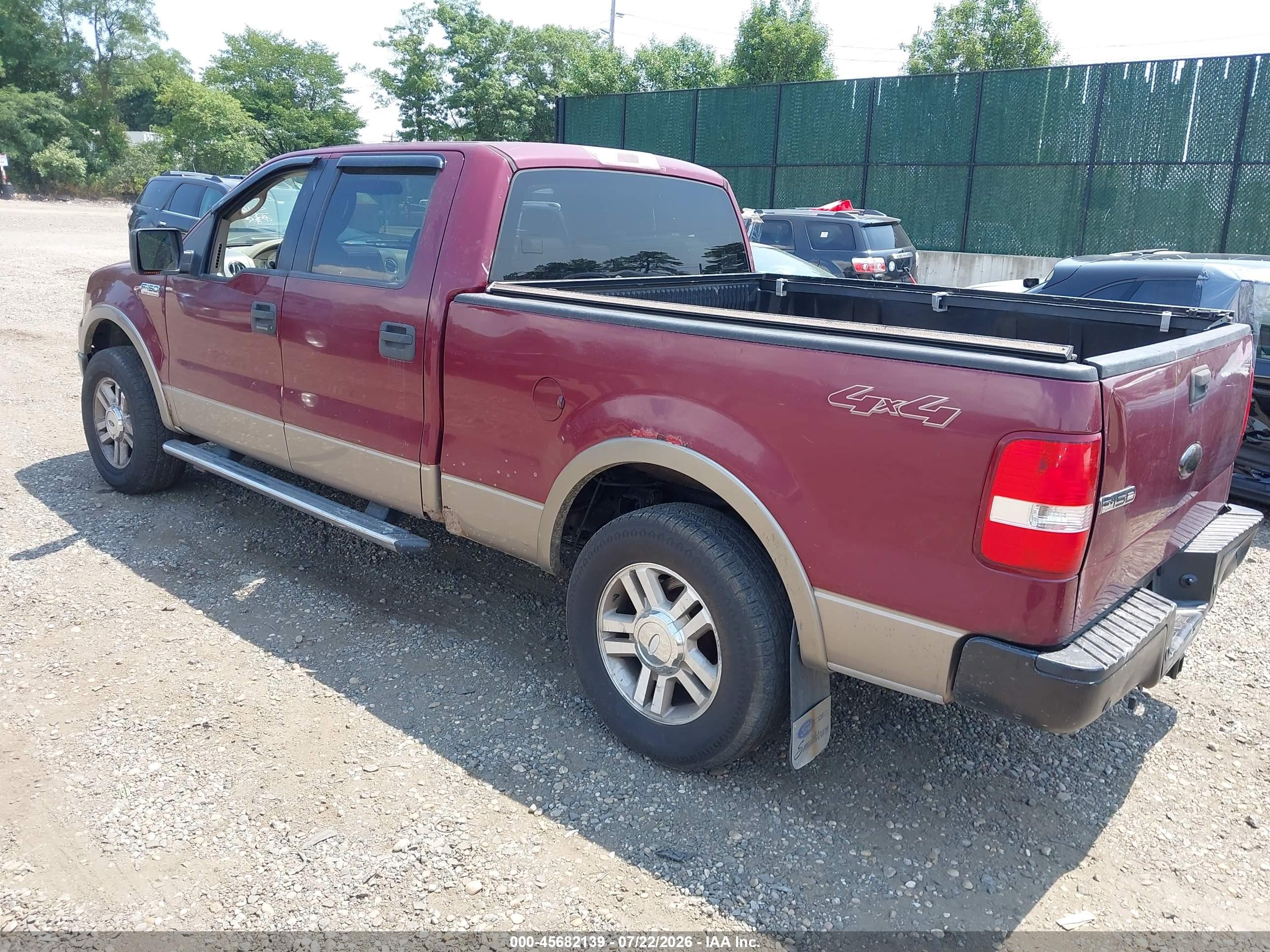 2006 Ford F-150 Fx4/lariat/xlt Red vin: 1FTPW14576KC83860
