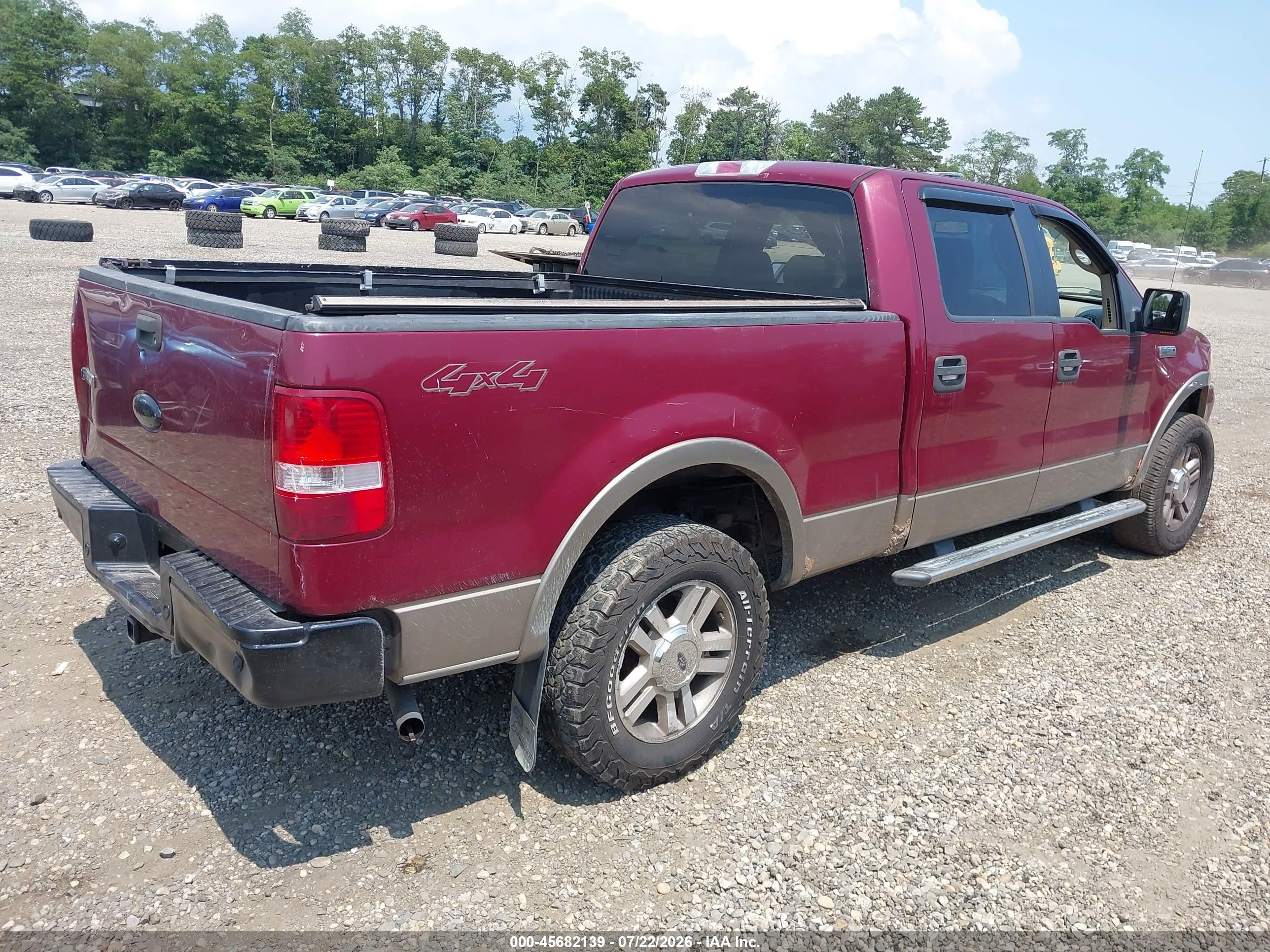 2006 Ford F-150 Fx4/lariat/xlt Red vin: 1FTPW14576KC83860