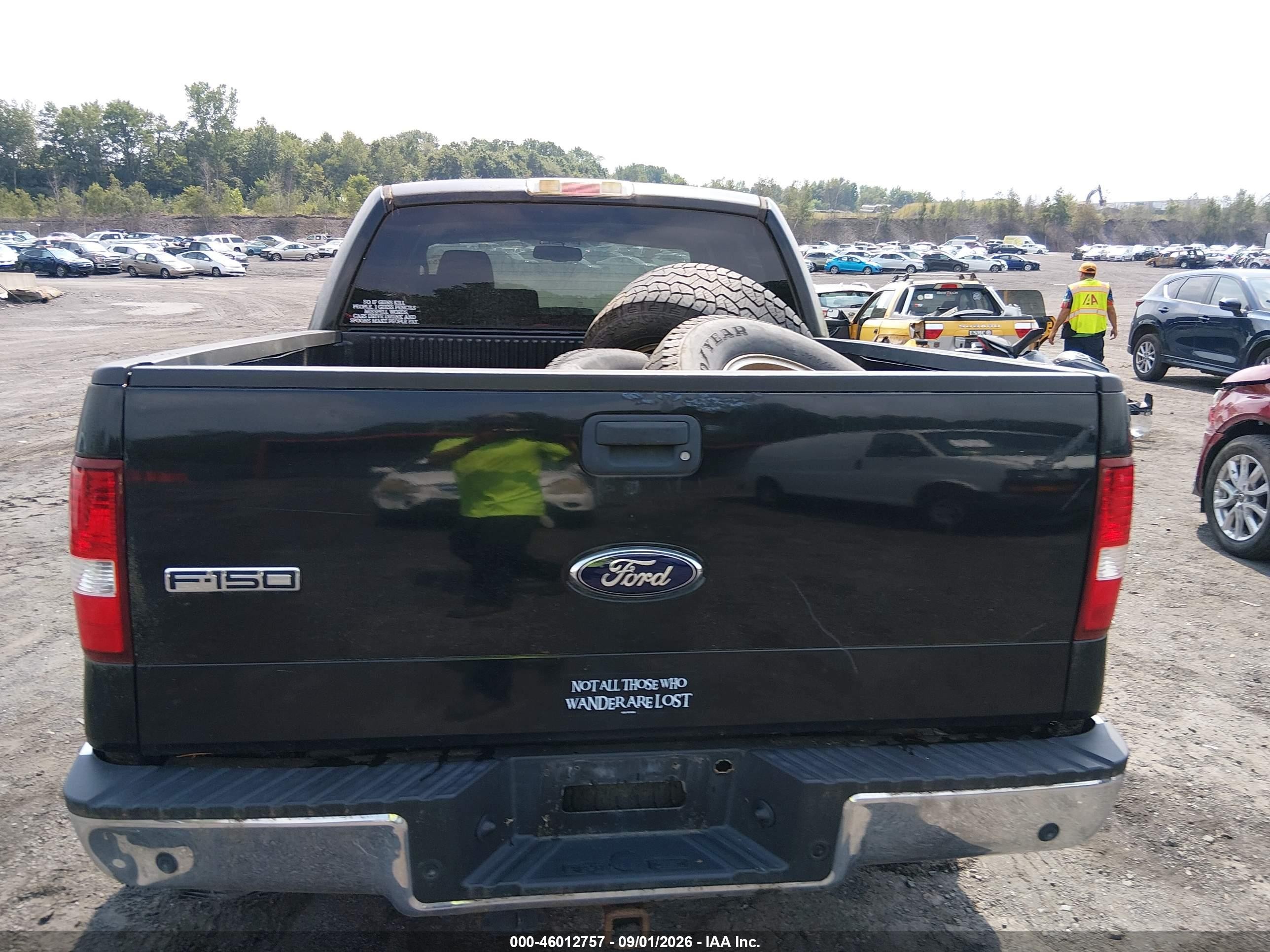 2008 Ford F-150 Lariat Black vin: 1FTPW14578FB83446