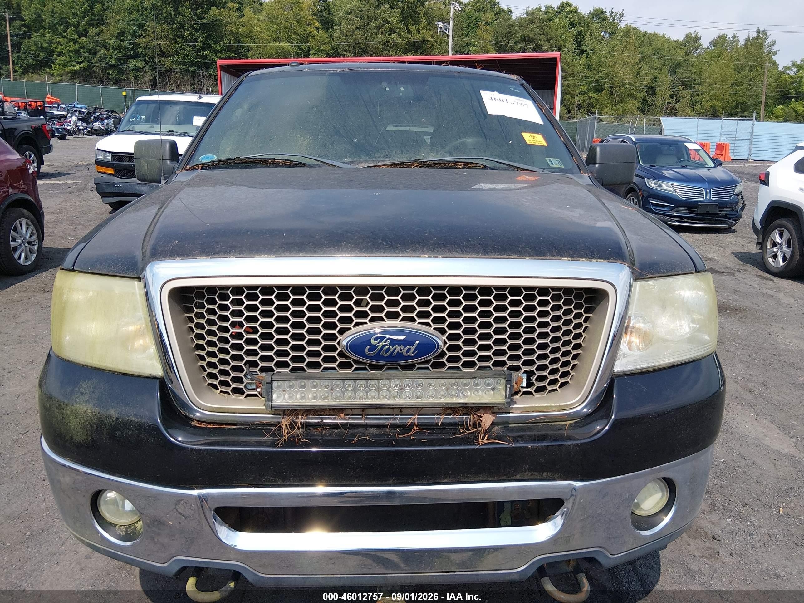 2008 Ford F-150 Lariat Black vin: 1FTPW14578FB83446
