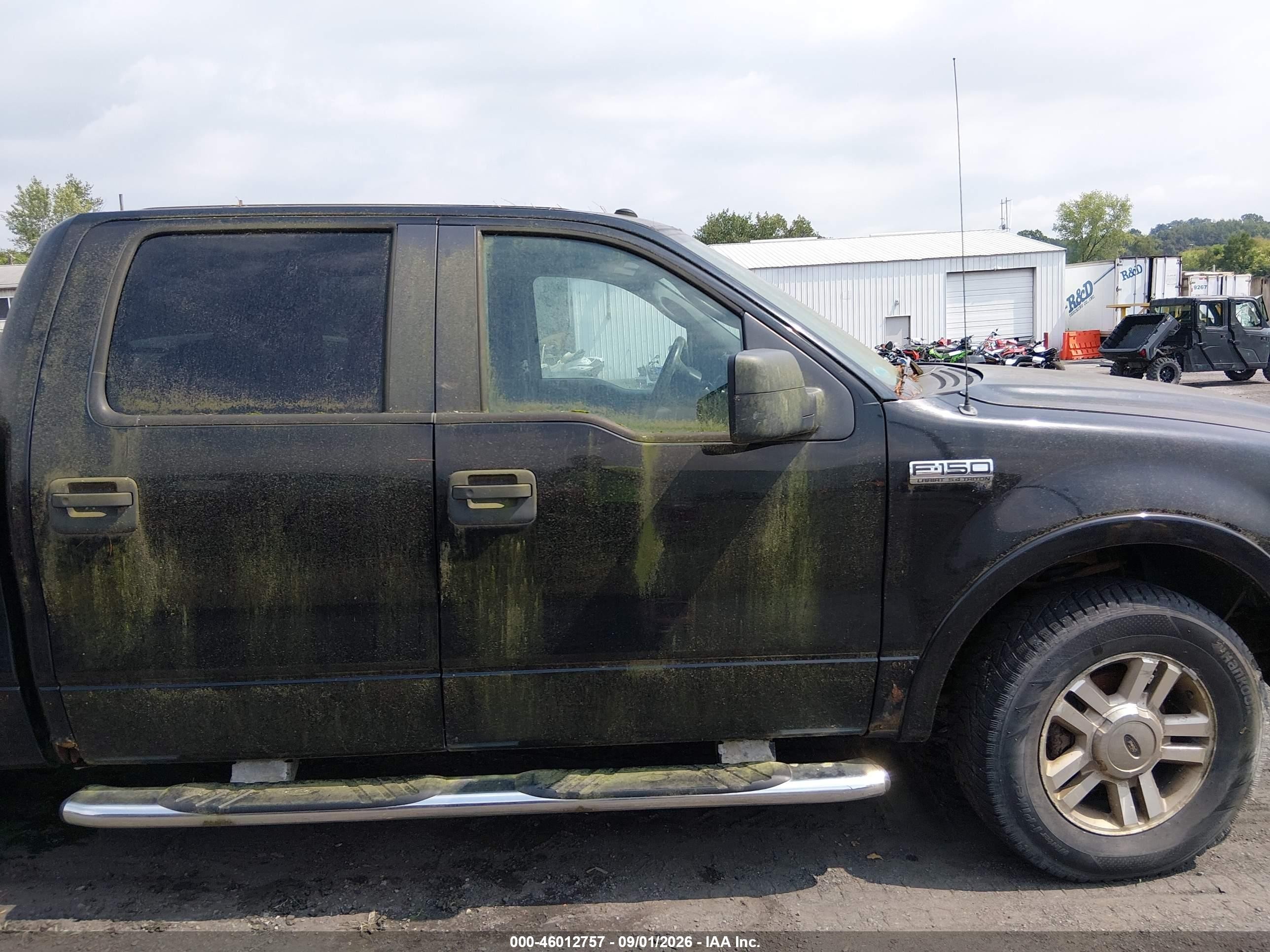 2008 Ford F-150 Lariat Black vin: 1FTPW14578FB83446