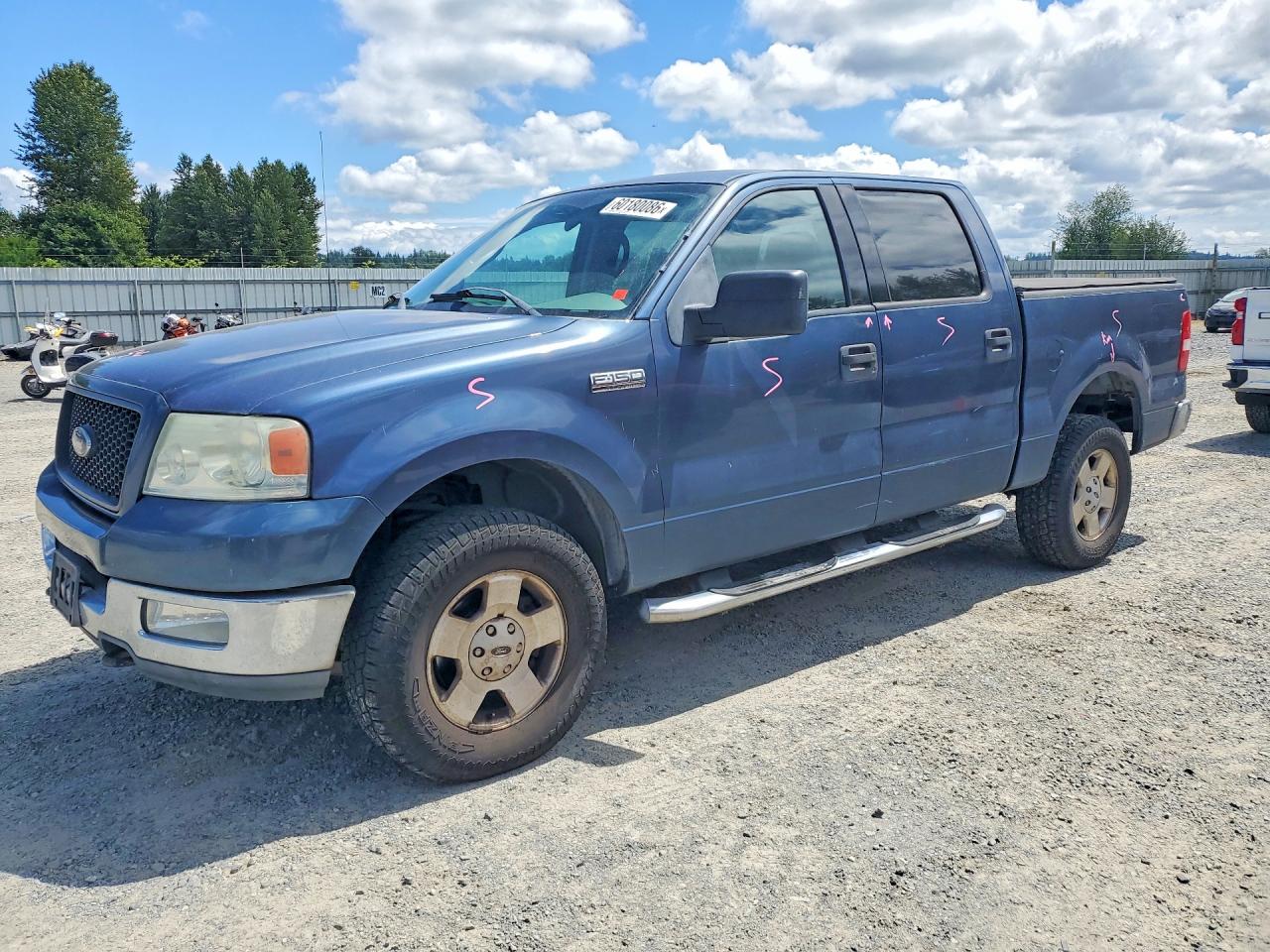 2004 Ford F150 Supercrew Blue vin: 1FTPW14584KB71503