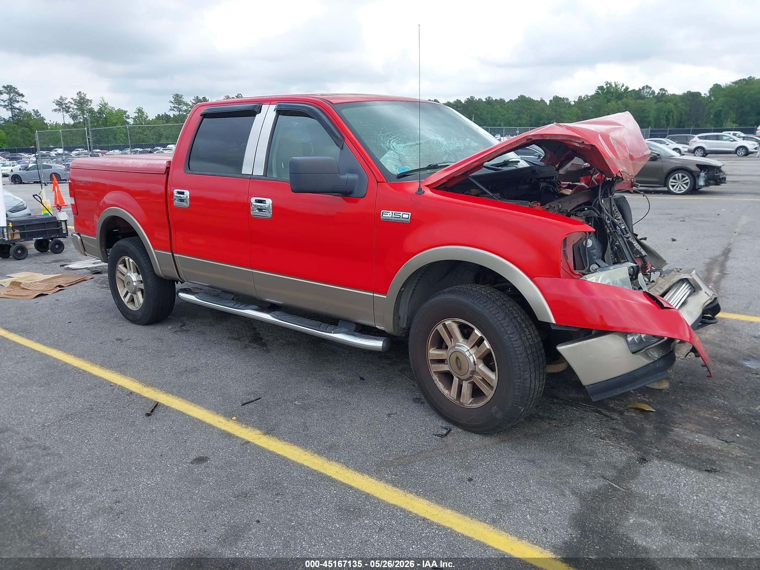 2005 Ford F-150 Fx4/lariat/xlt Red vin: 1FTPW14585FA92505