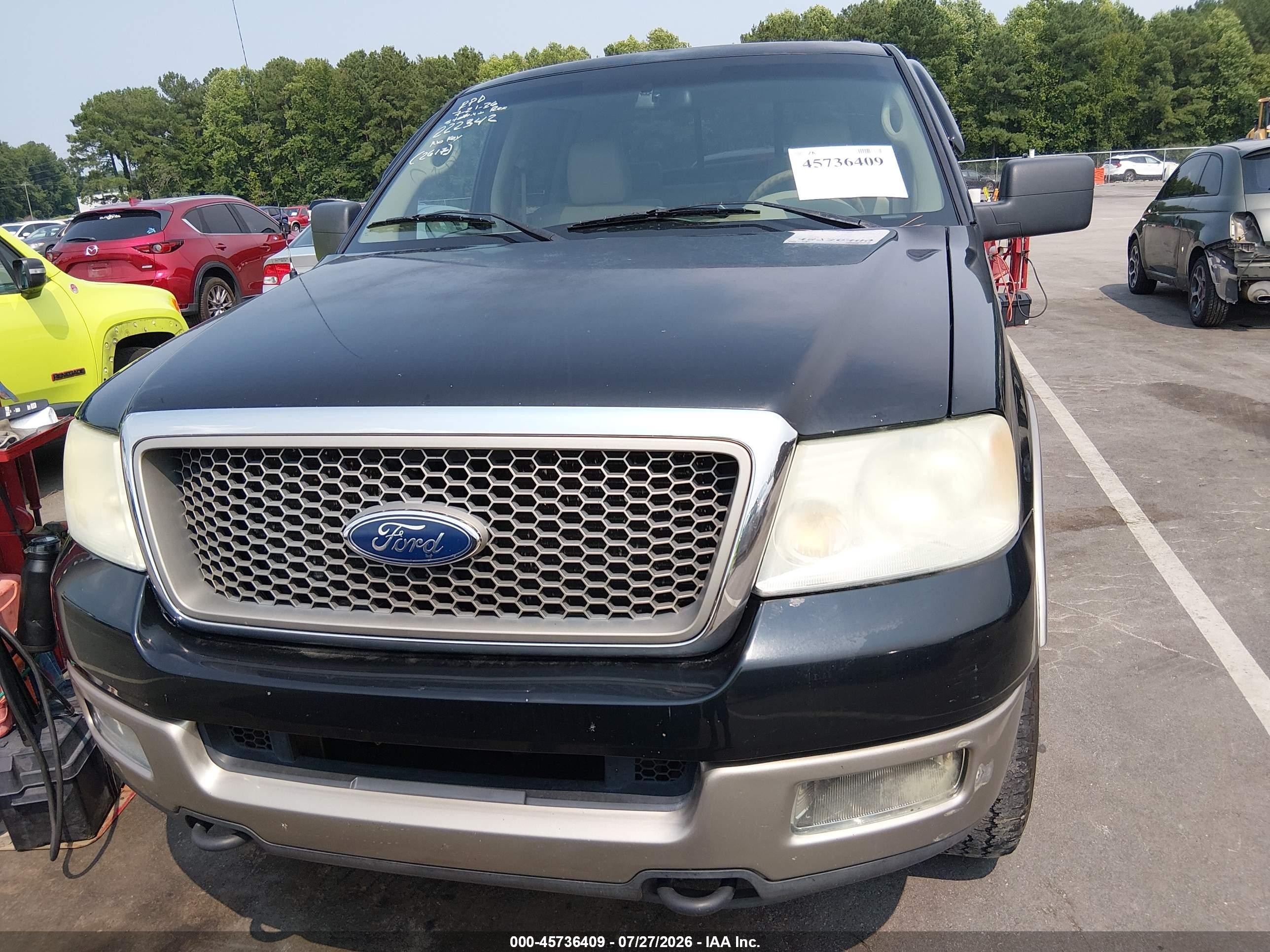 2005 Ford F-150 Fx4/lariat/xlt Black vin: 1FTPW14585FA92617