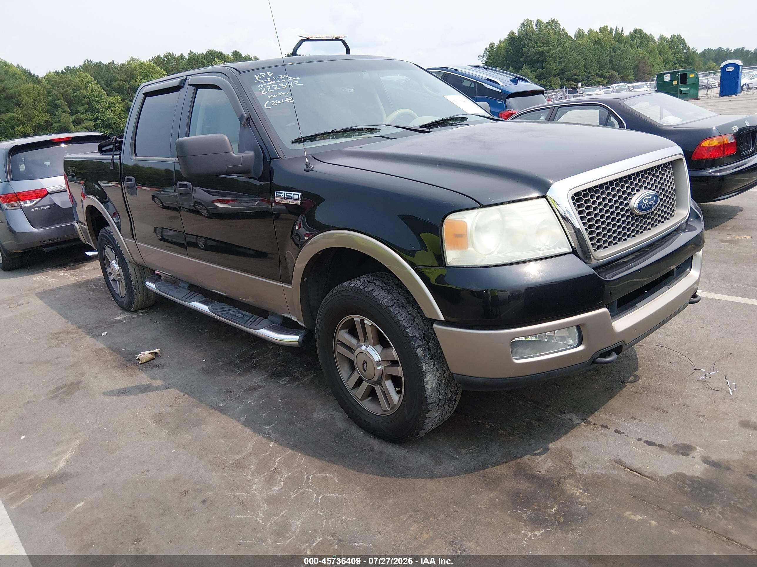 2005 Ford F-150 Fx4/lariat/xlt Black vin: 1FTPW14585FA92617