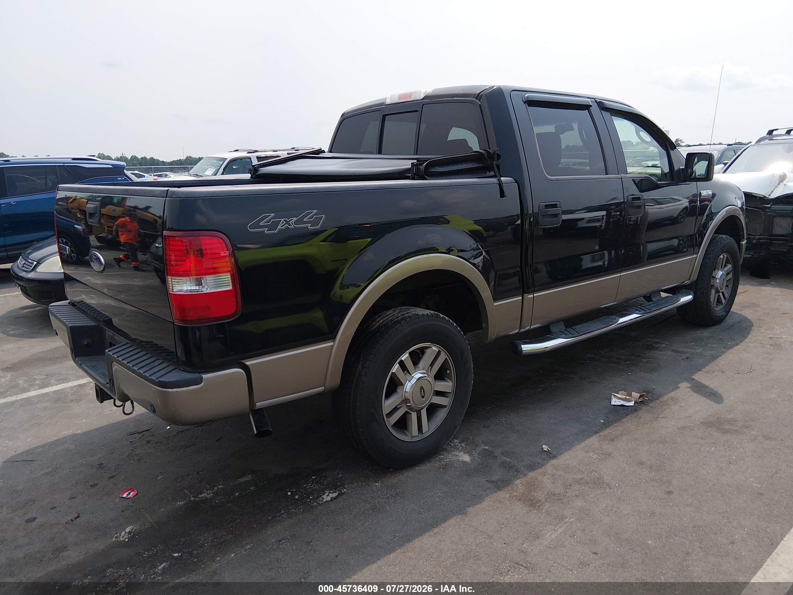 2005 Ford F-150 Fx4/lariat/xlt Black vin: 1FTPW14585FA92617