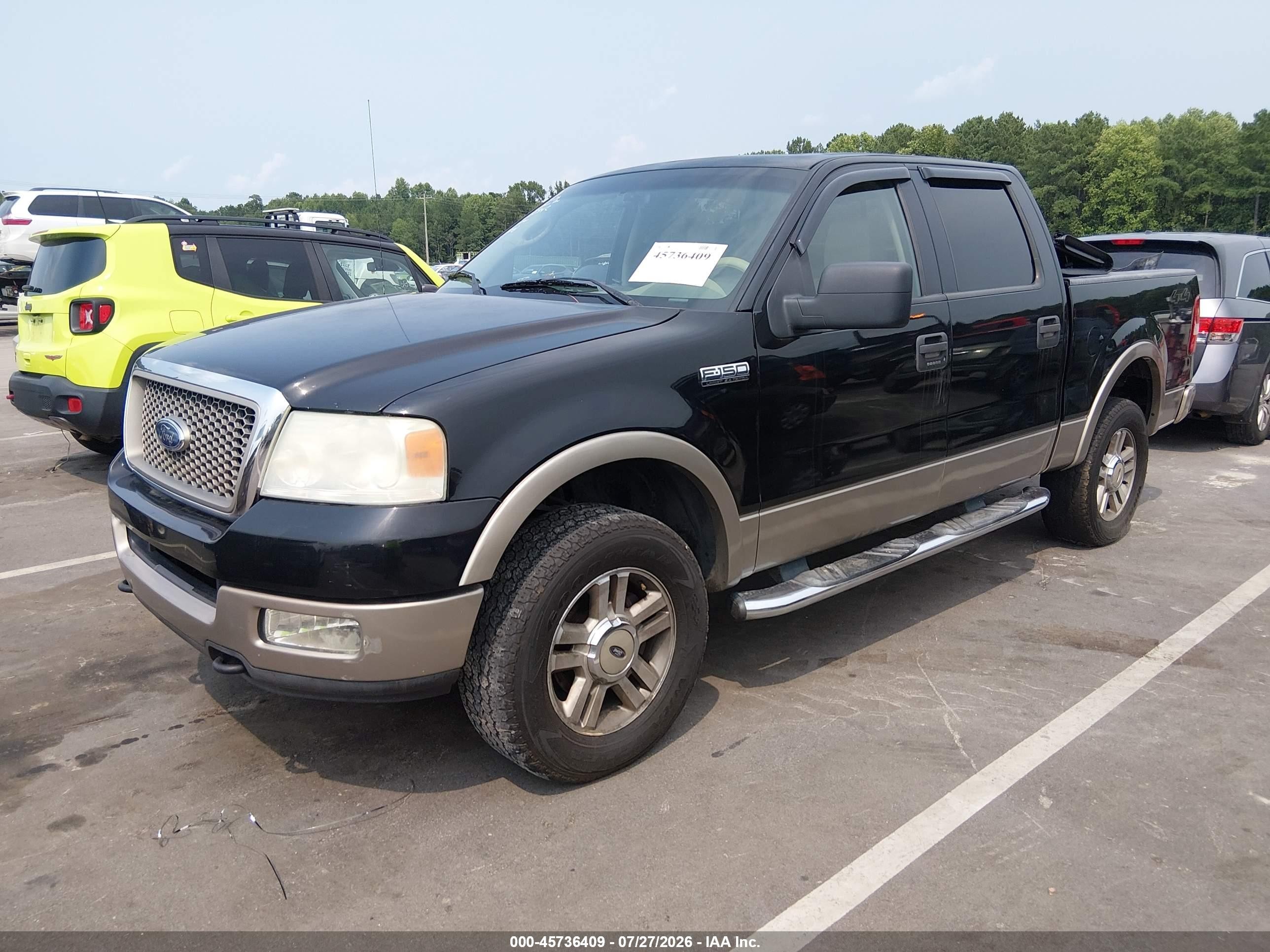 2005 Ford F-150 Fx4/lariat/xlt Black vin: 1FTPW14585FA92617