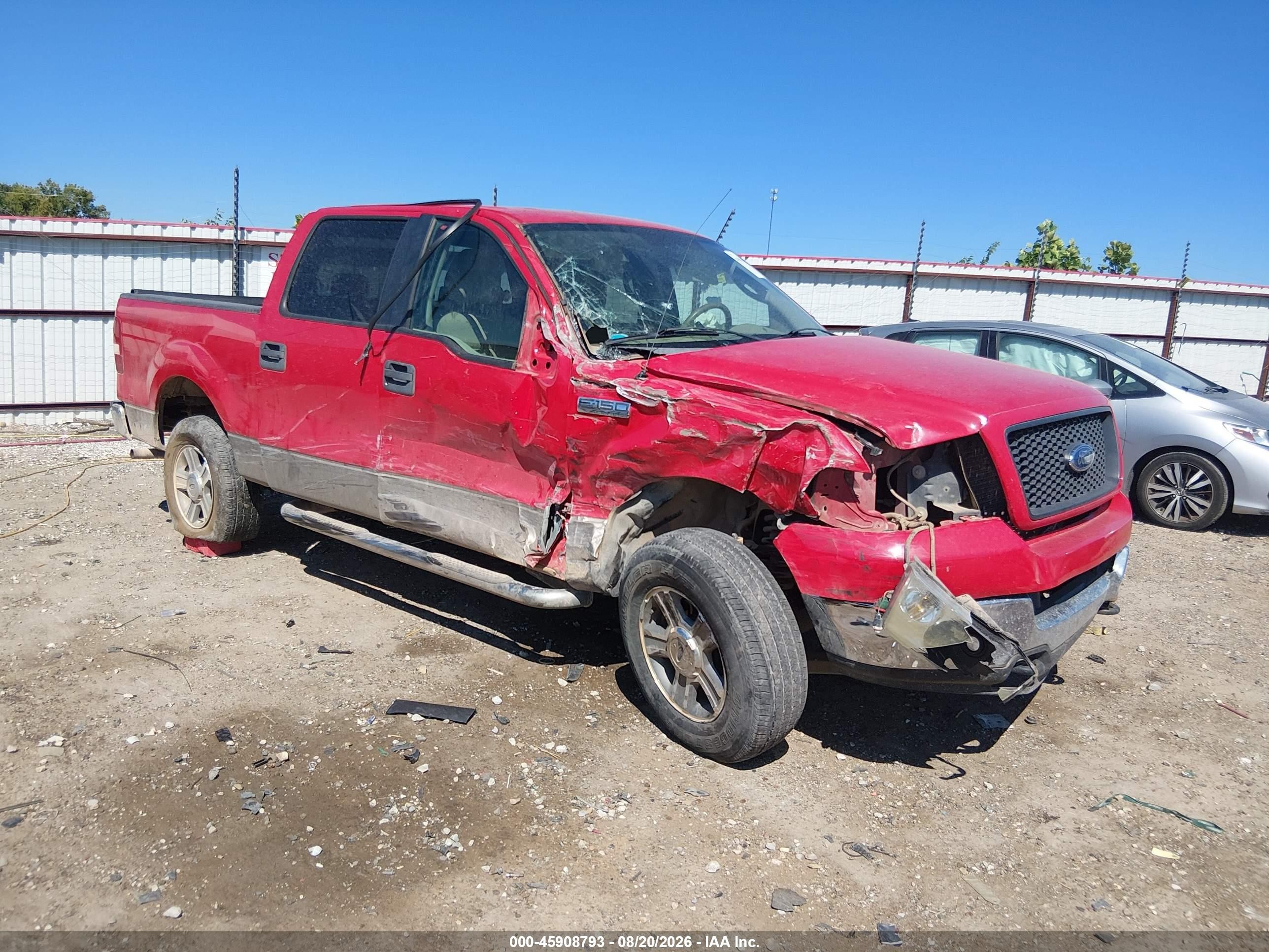 2005 Ford F-150 Fx4/lariat/xlt Red vin: 1FTPW14585FB20626