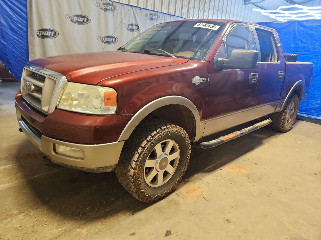2005 Ford F150 Supercrew Burgundy vin: 1FTPW14585KC59596