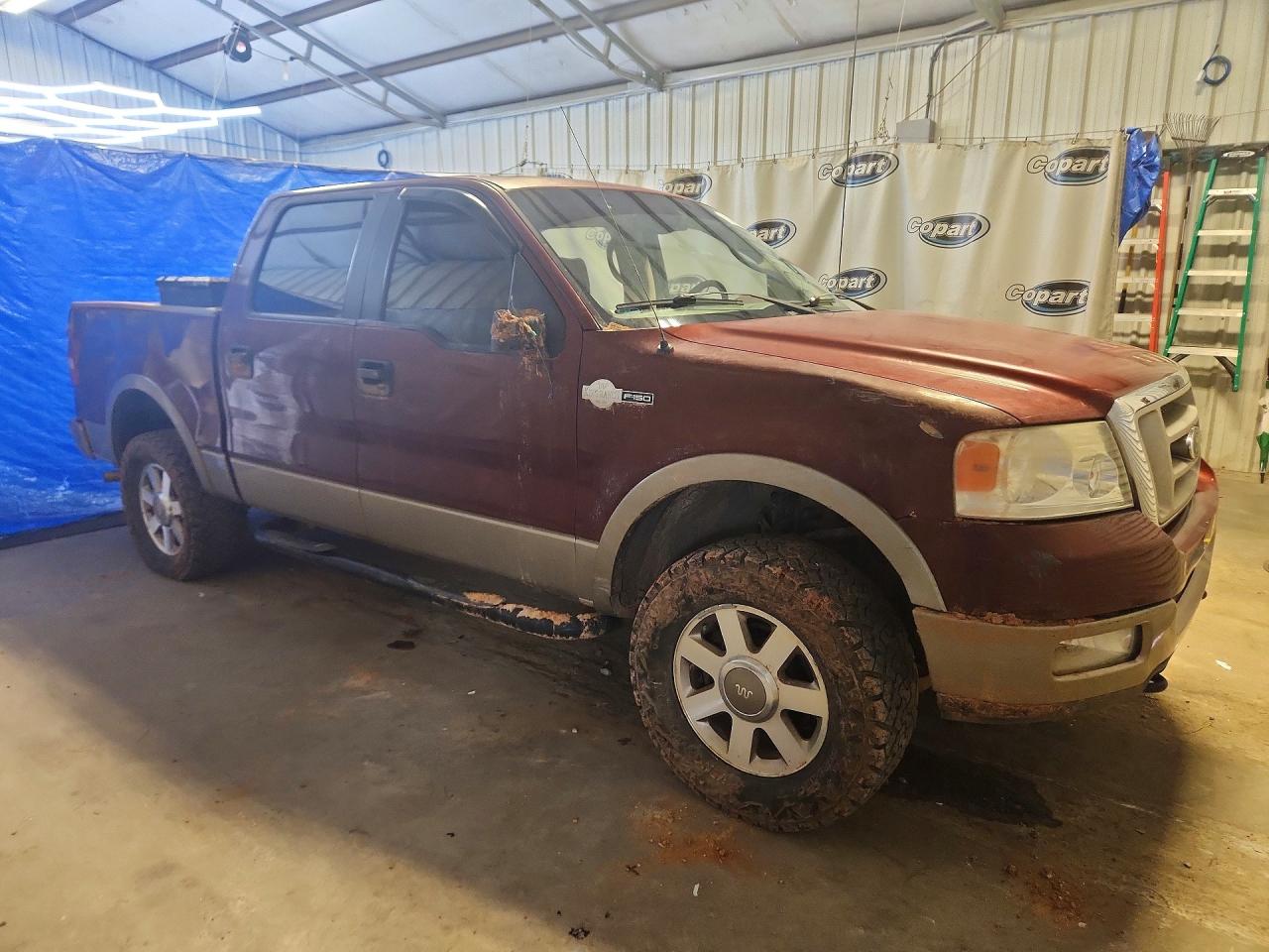 2005 Ford F150 Supercrew Burgundy vin: 1FTPW14585KC59596