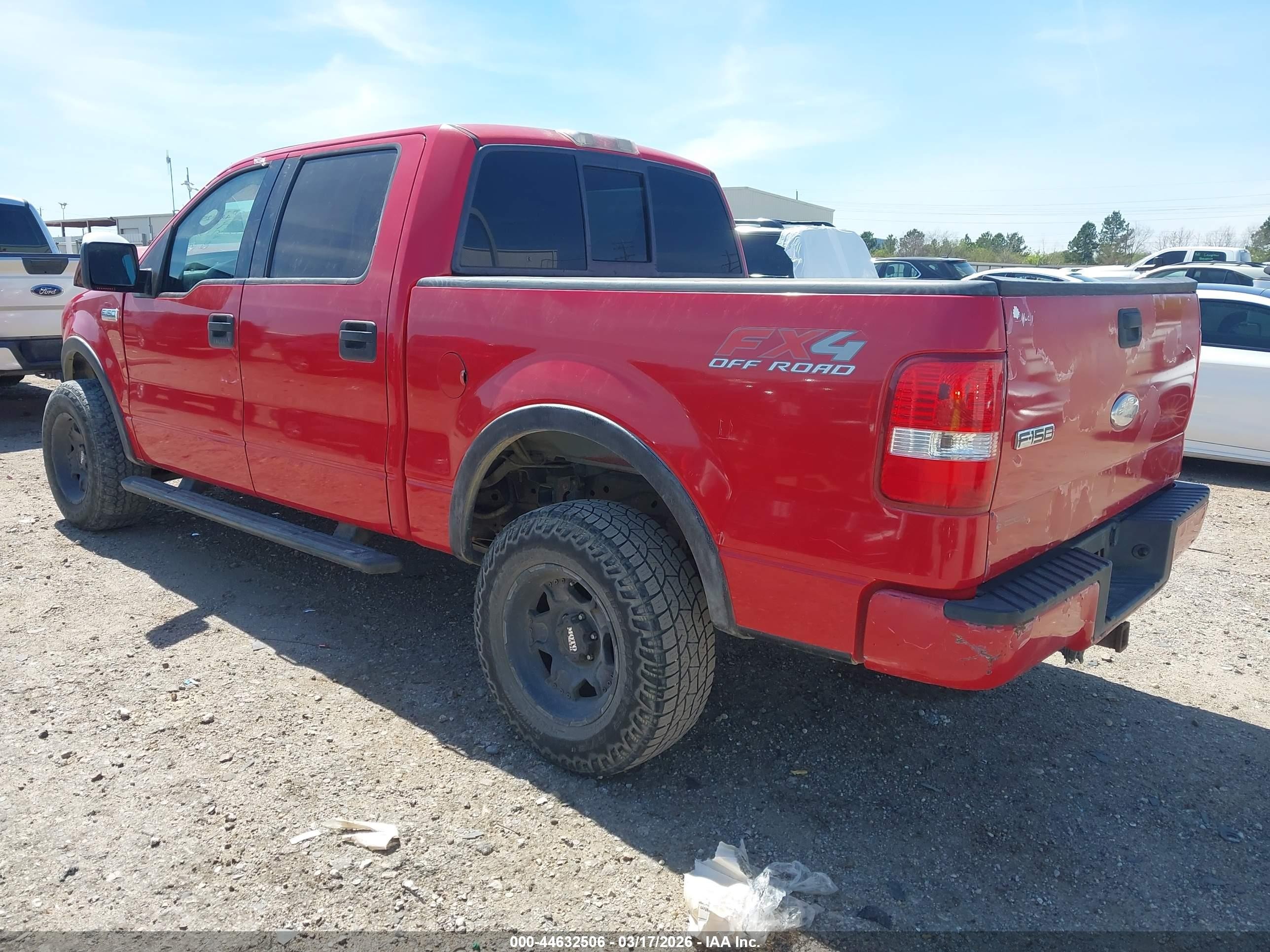 2005 Ford F-150 Fx4/lariat/xlt Red vin: 1FTPW14585KE04684