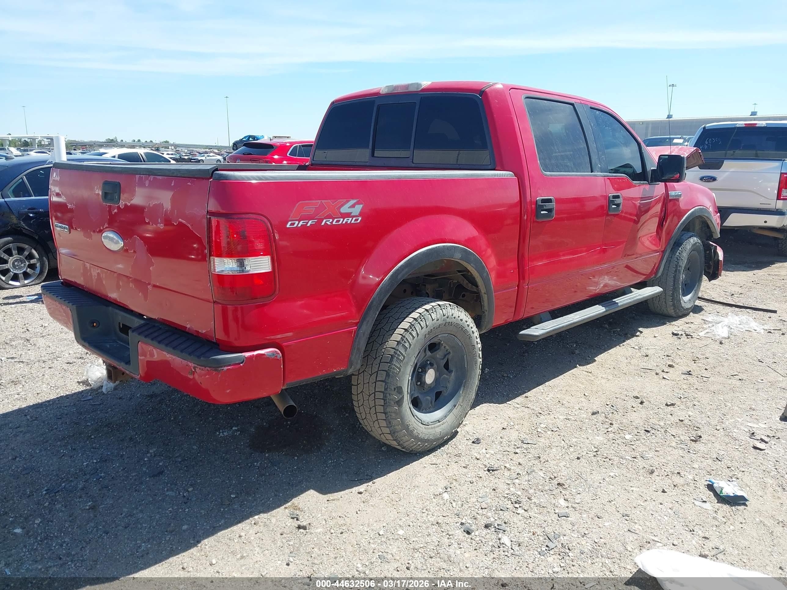 2005 Ford F-150 Fx4/lariat/xlt Red vin: 1FTPW14585KE04684