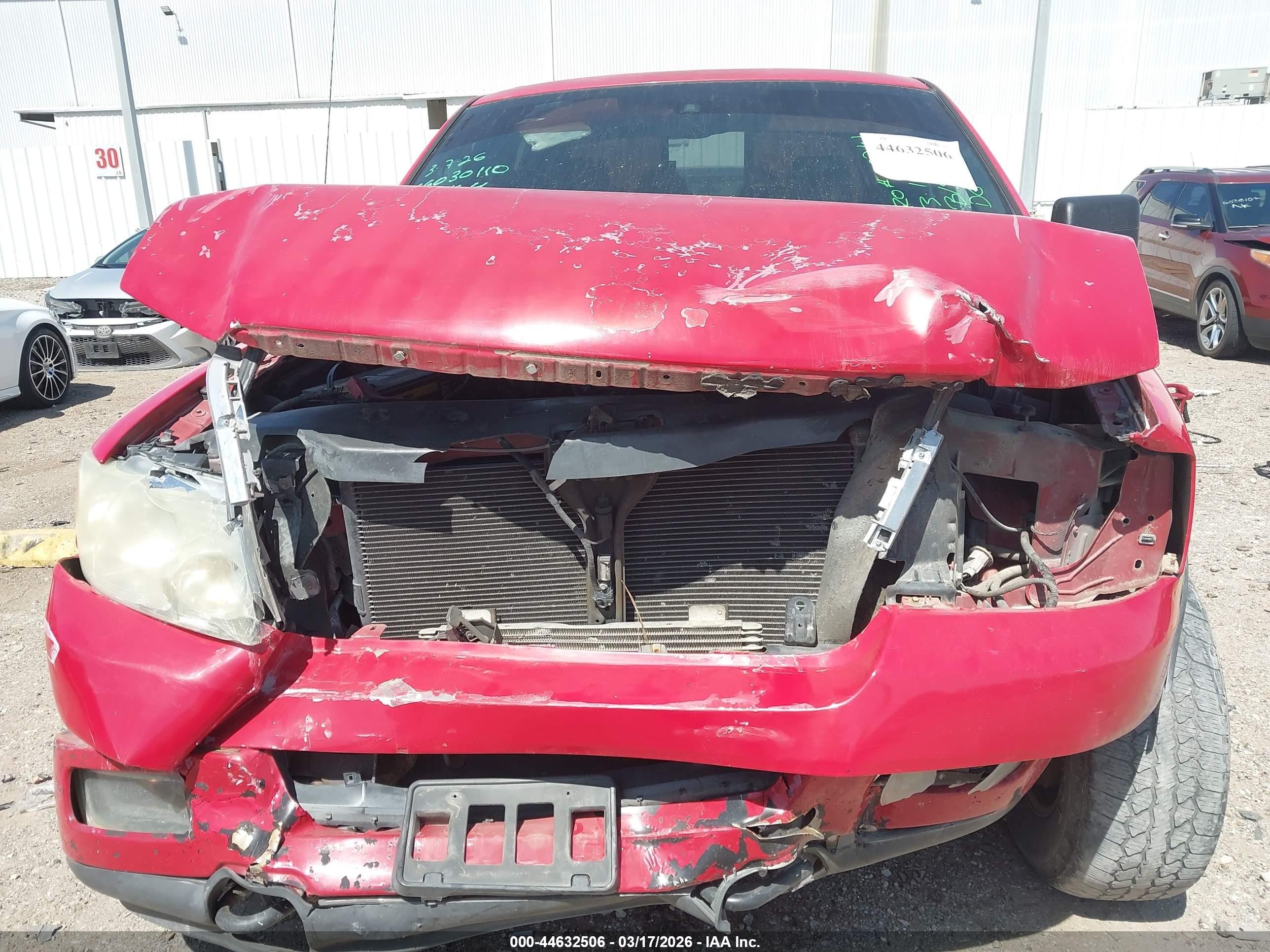 2005 Ford F-150 Fx4/lariat/xlt Red vin: 1FTPW14585KE04684