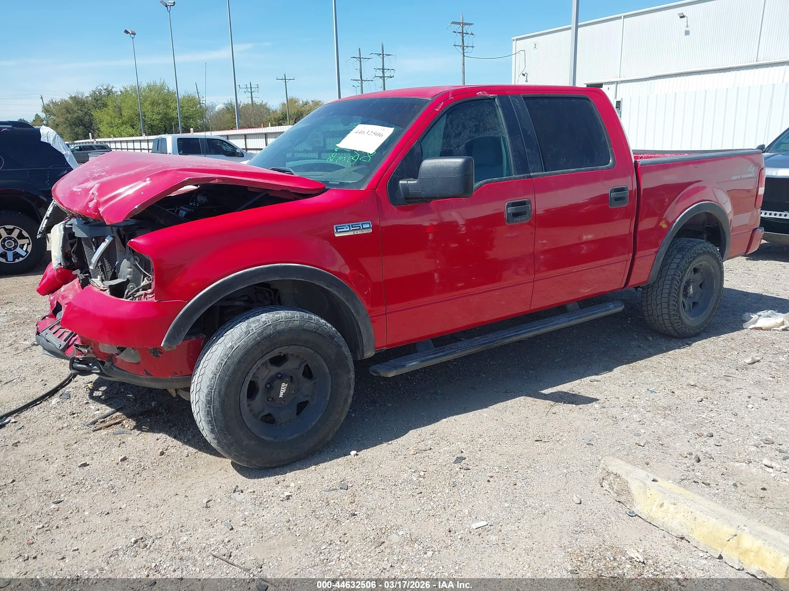 2005 Ford F-150 Fx4/lariat/xlt Red vin: 1FTPW14585KE04684
