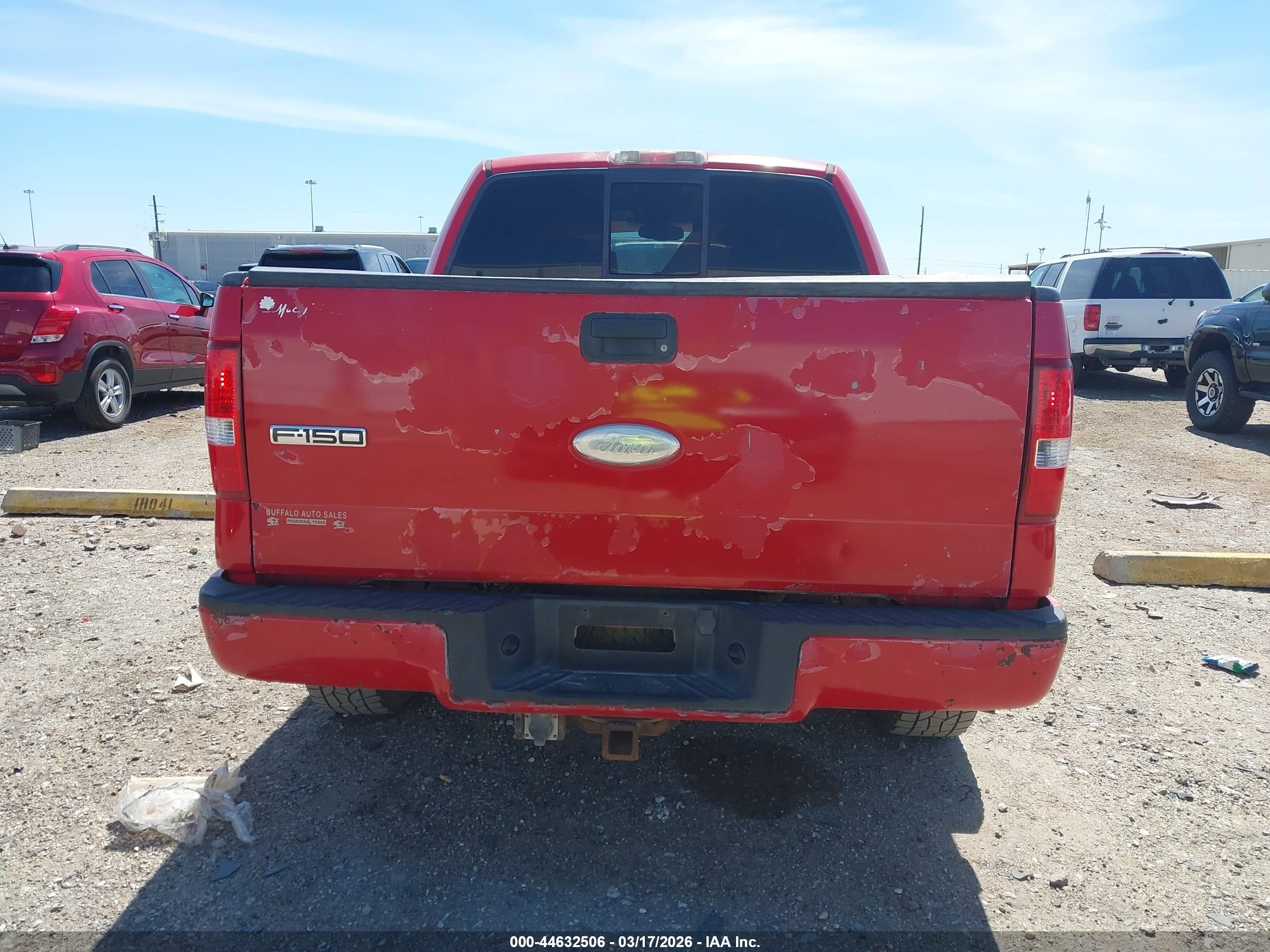2005 Ford F-150 Fx4/lariat/xlt Red vin: 1FTPW14585KE04684
