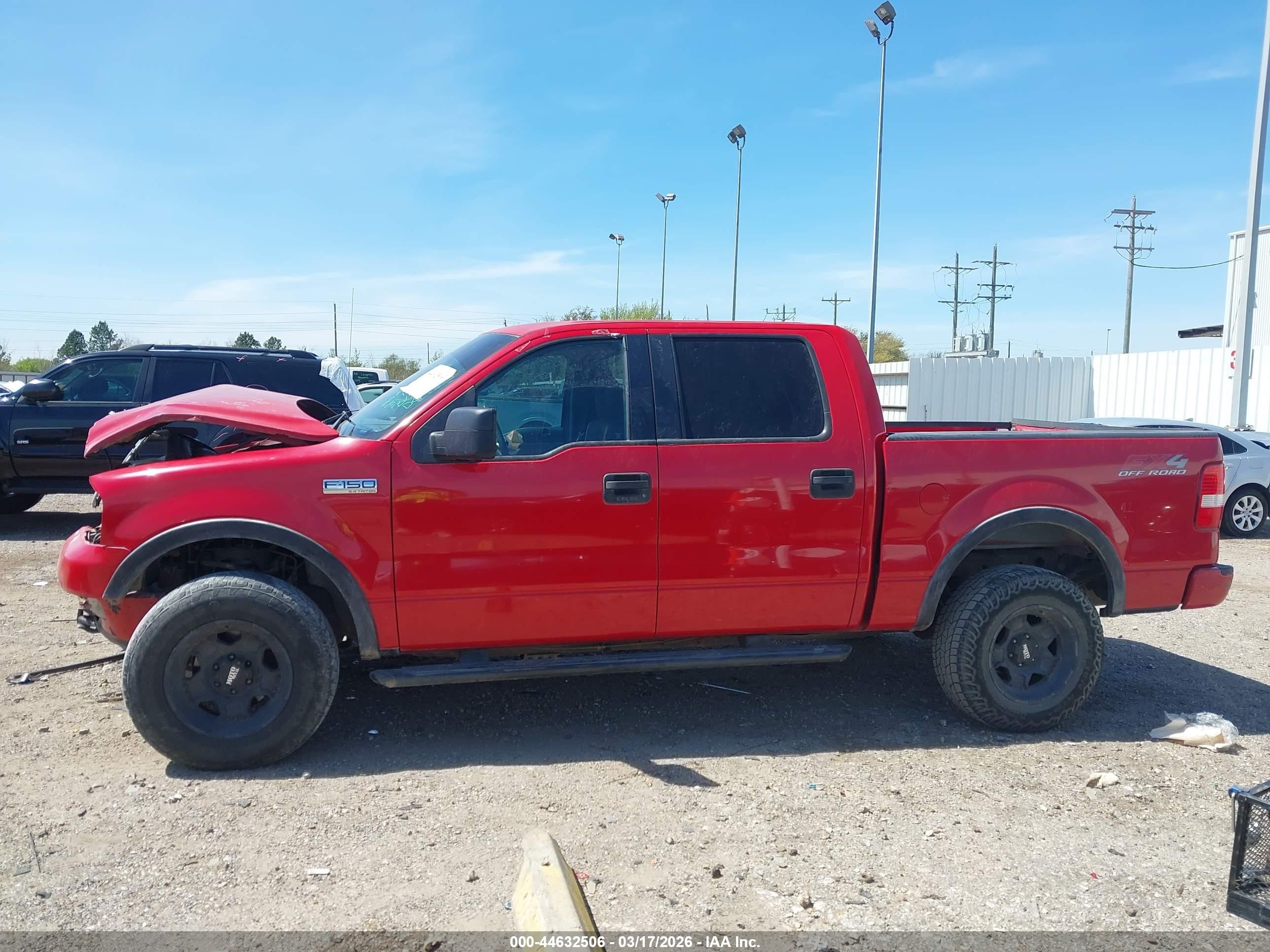 2005 Ford F-150 Fx4/lariat/xlt Red vin: 1FTPW14585KE04684
