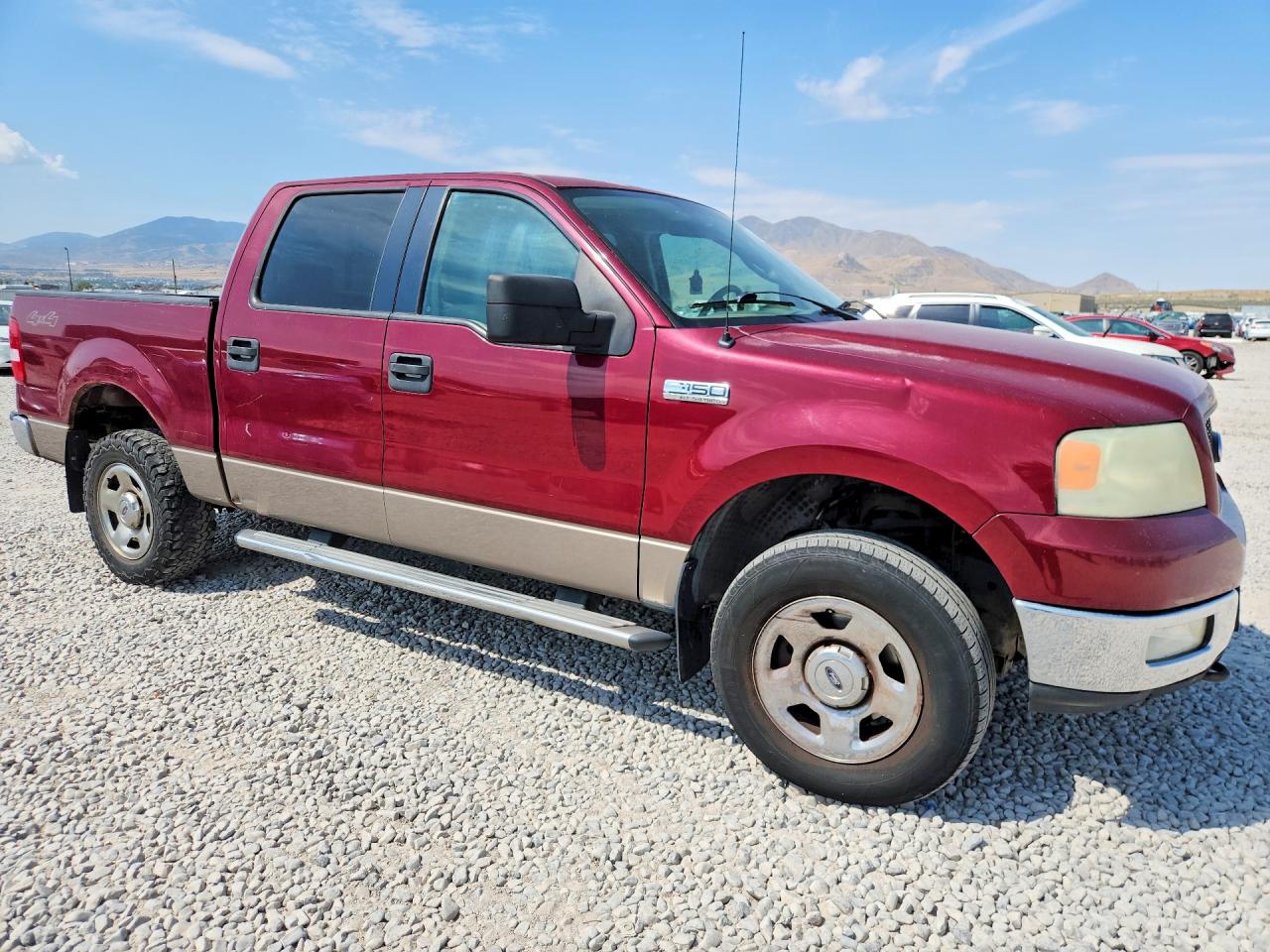 2005 Ford F150 Supercrew Burgundy vin: 1FTPW14585KF08611