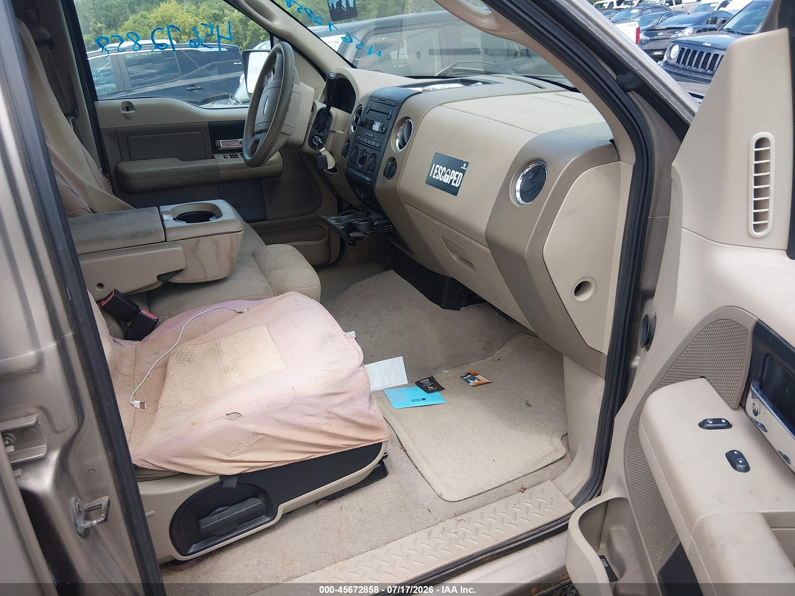 2006 Ford F-150 Fx4/lariat/xlt Beige vin: 1FTPW14586KC76500